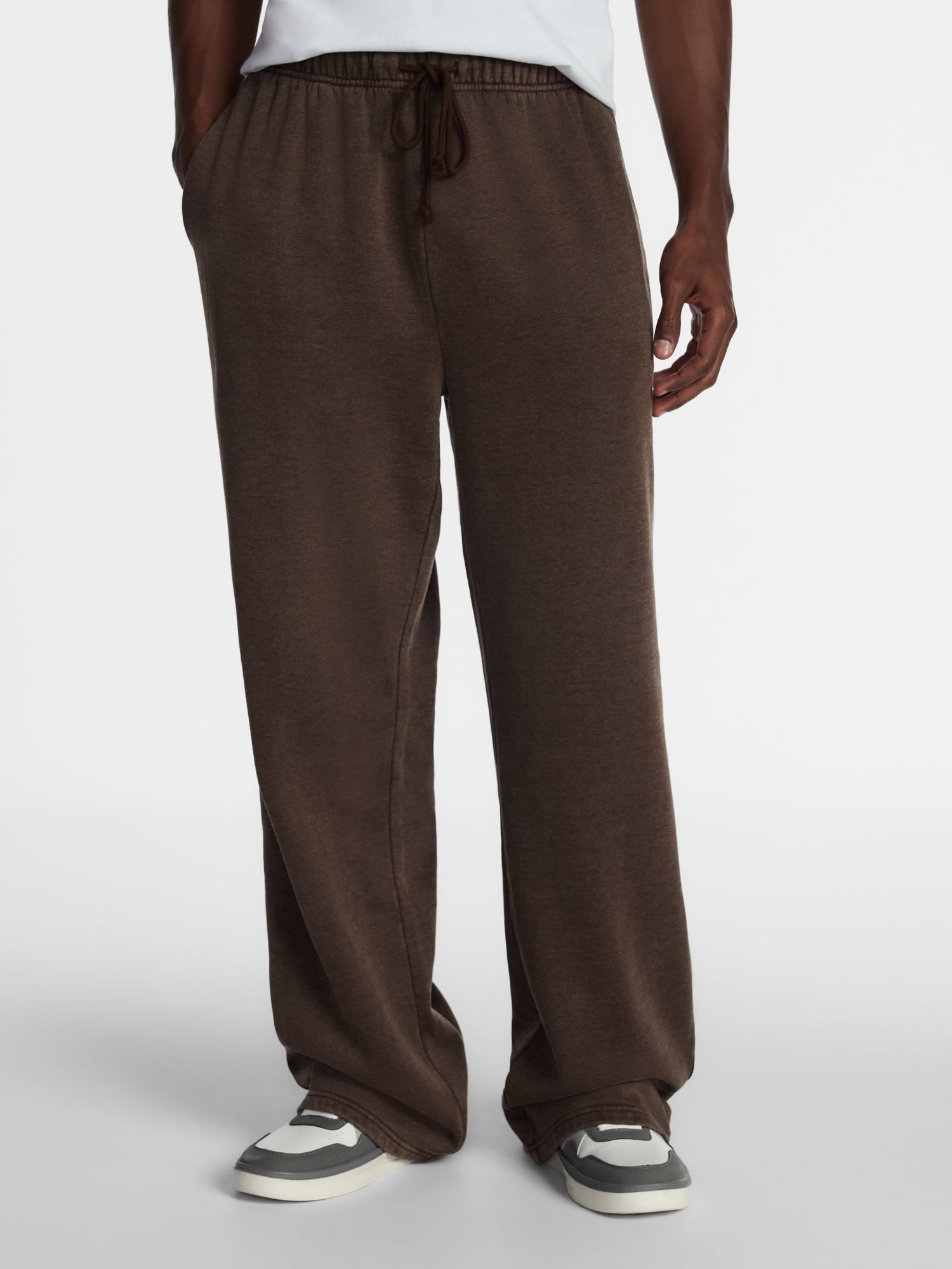 No Boundaries Fleece Open Hem Sweatpants, Men's XS-5XB