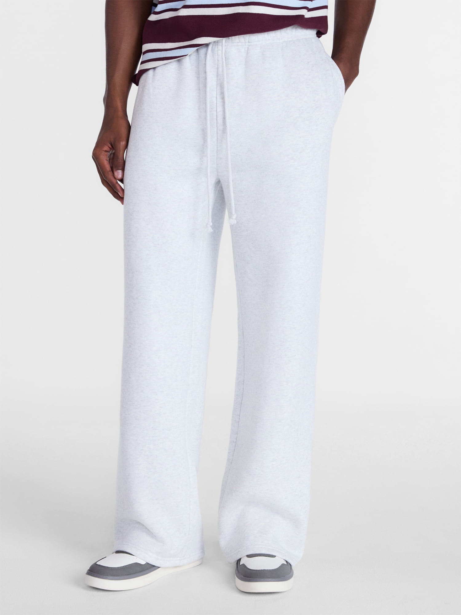 No Boundaries Fleece Open Hem Sweatpants, Men's XS-5XB