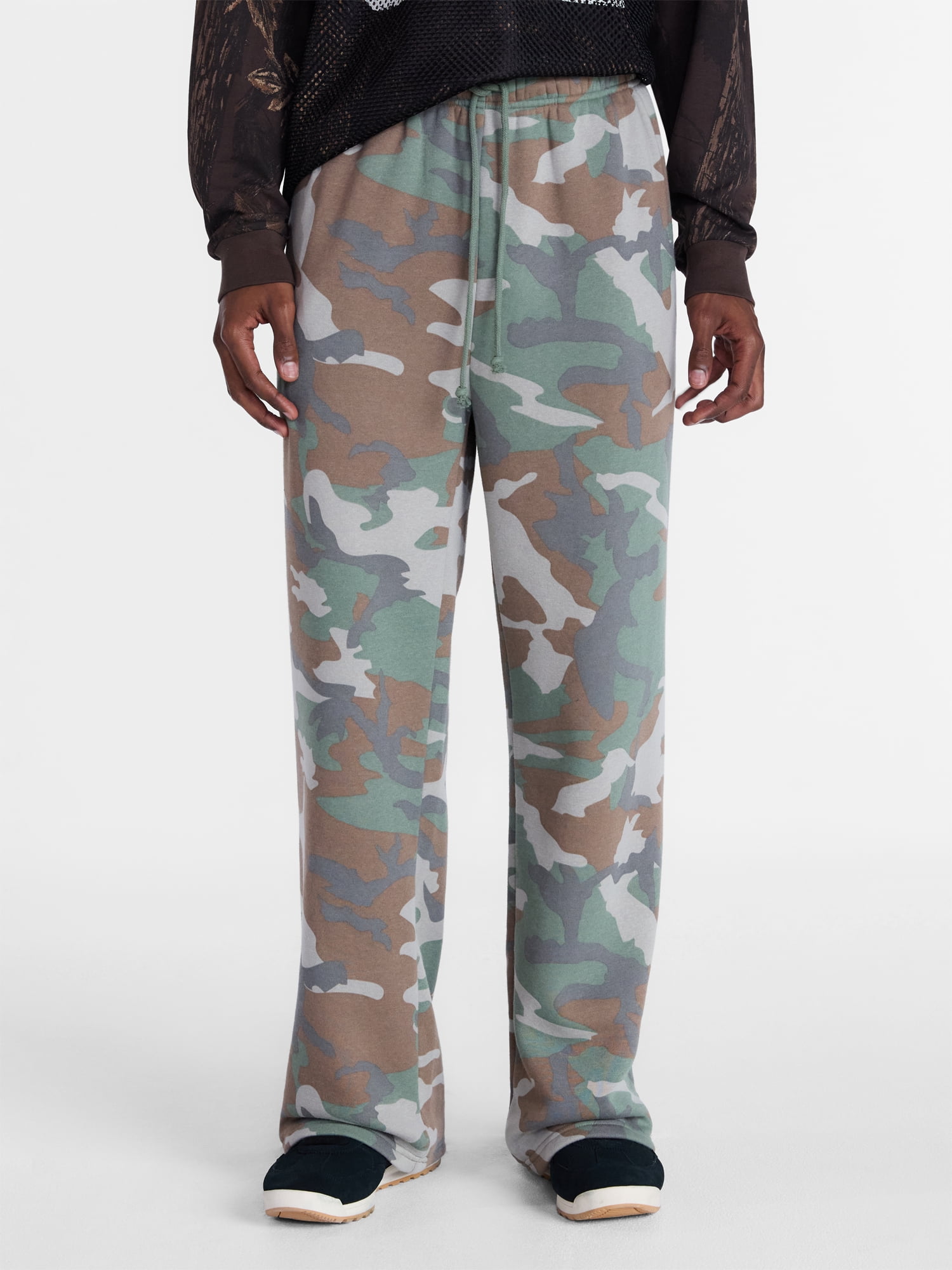 No Boundaries Fleece Open Hem Sweatpants, Men's XS-5XB