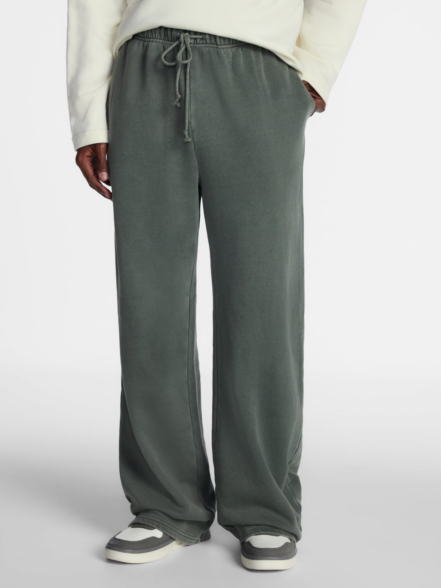 No Boundaries Fleece Open Hem Sweatpants, Men's XS-5XB
