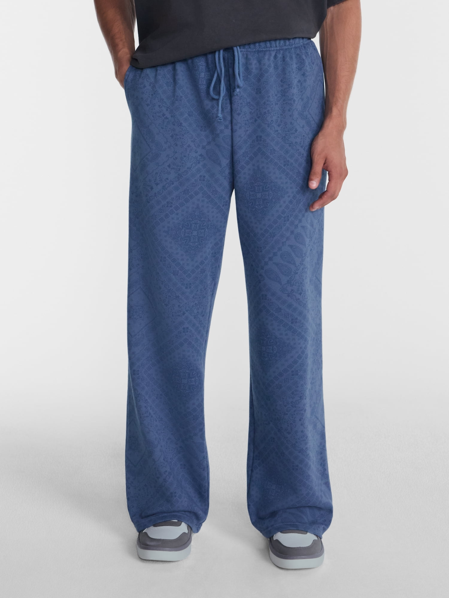 No Boundaries Fleece Open Hem Sweatpants, Men's XS-5XB