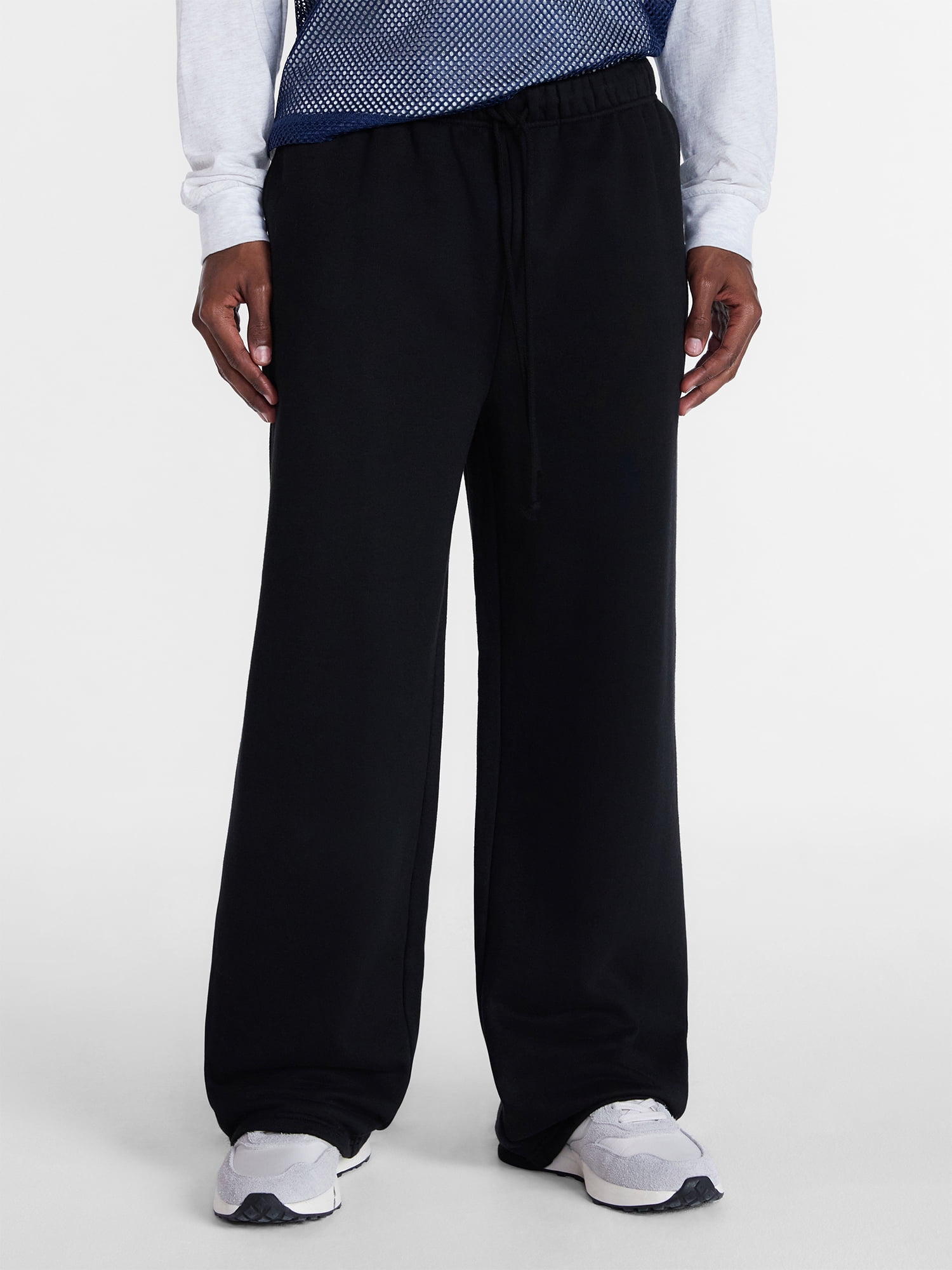 No Boundaries Fleece Open Hem Pants, Men's XS-5XB