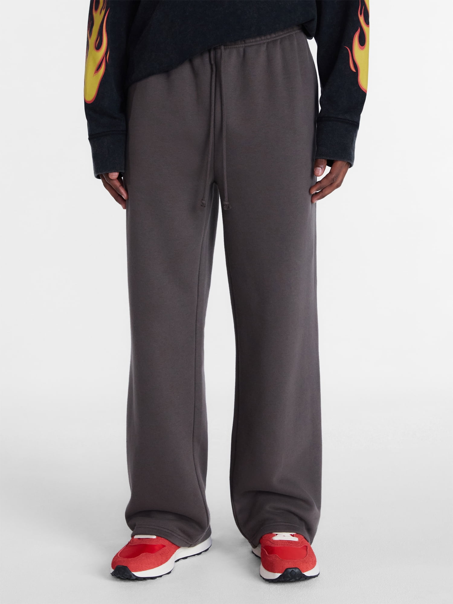 No Boundaries Fleece Open Hem Pants, Men's XS-5XB