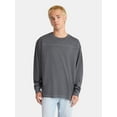 thumbnail image 1 of No Boundaries Cotton Washed Tee with Long Sleeves, Men's & Big Men's, 1 of 5