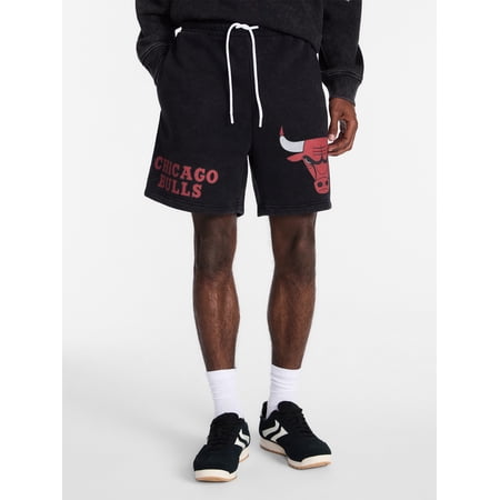 NBA , Men's & Big Men's Graphic Fleece Shorts, Chicago Bulls, Sizes XS-5XB