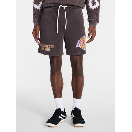NBA , Men's & Big Men's Graphic Fleece Shorts, Los Angeles Lakers, Sizes XS-5XB