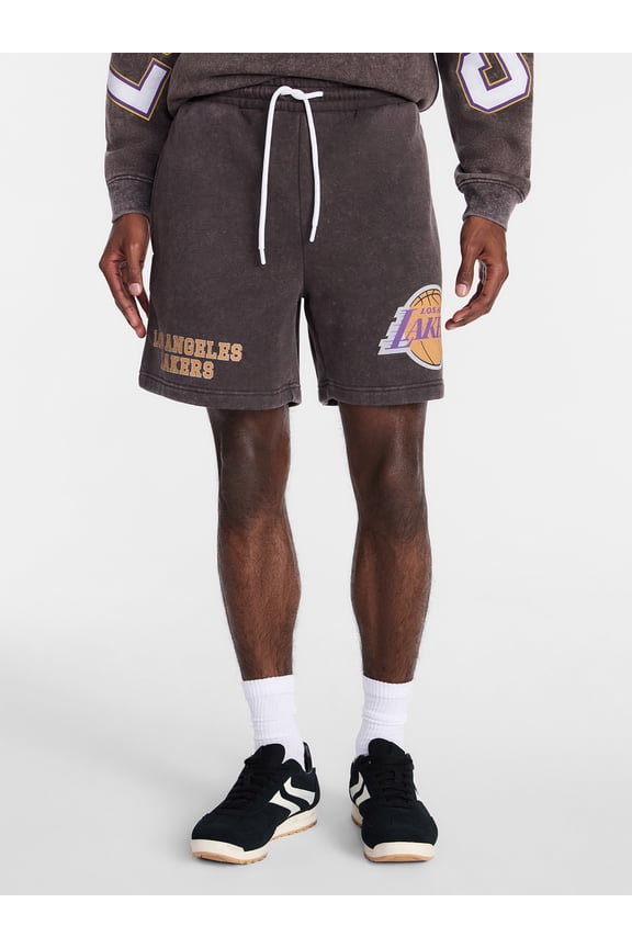 , Men's & Big Men's Graphic Fleece Shorts, Los Angeles Lakers, Sizes XS-3XL