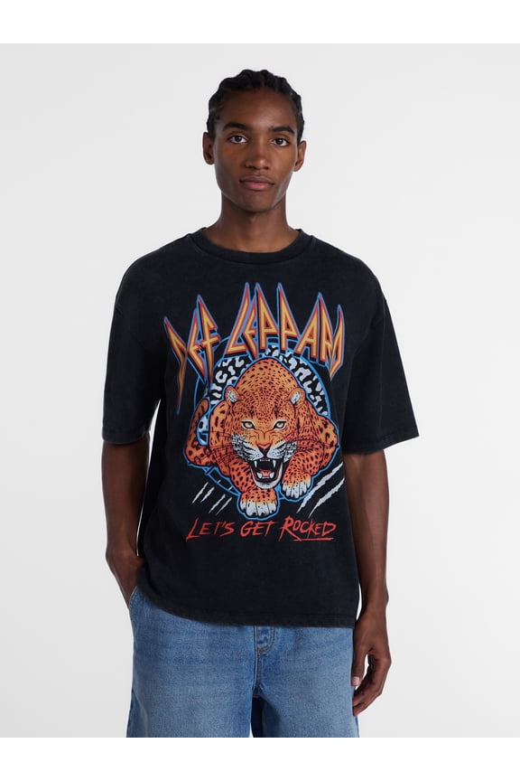 , Men's & Men's and Tall Mineral Wash Boxy Graphic Tee, Sizes XS–5XB & MT-4XLT