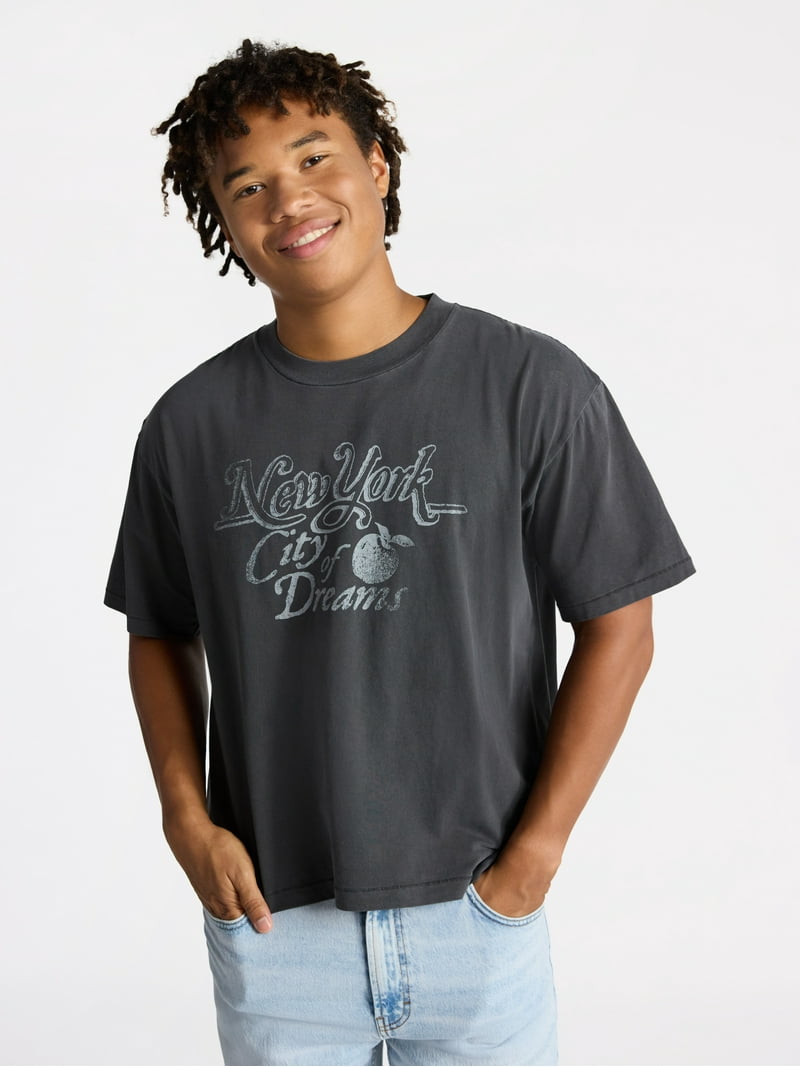 No Boundaries Oversized Boxy Fit Cropped Length New York City