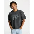 thumbnail image 1 of No Boundaries Oversized Boxy Fit Cropped Length New York City Graphic Tee Shirt, Men's & Big Men's, XS-5XL, 1 of 5