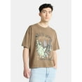 thumbnail image 1 of No Boundaries Oversized Boxy Fit Cropped Length New York City Graphic Tee Shirt, Men's & Big Men's, XS-5XL, 1 of 5