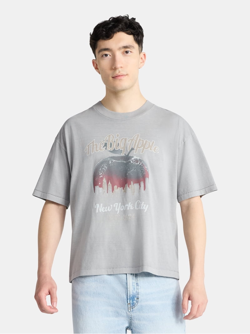 No Boundaries Oversized Boxy Fit Cropped Length New York City