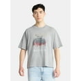 thumbnail image 1 of No Boundaries Oversized Boxy Fit Cropped Length New York City Graphic Tee Shirt, Men's & Big Men's, XS-5XL, 1 of 5