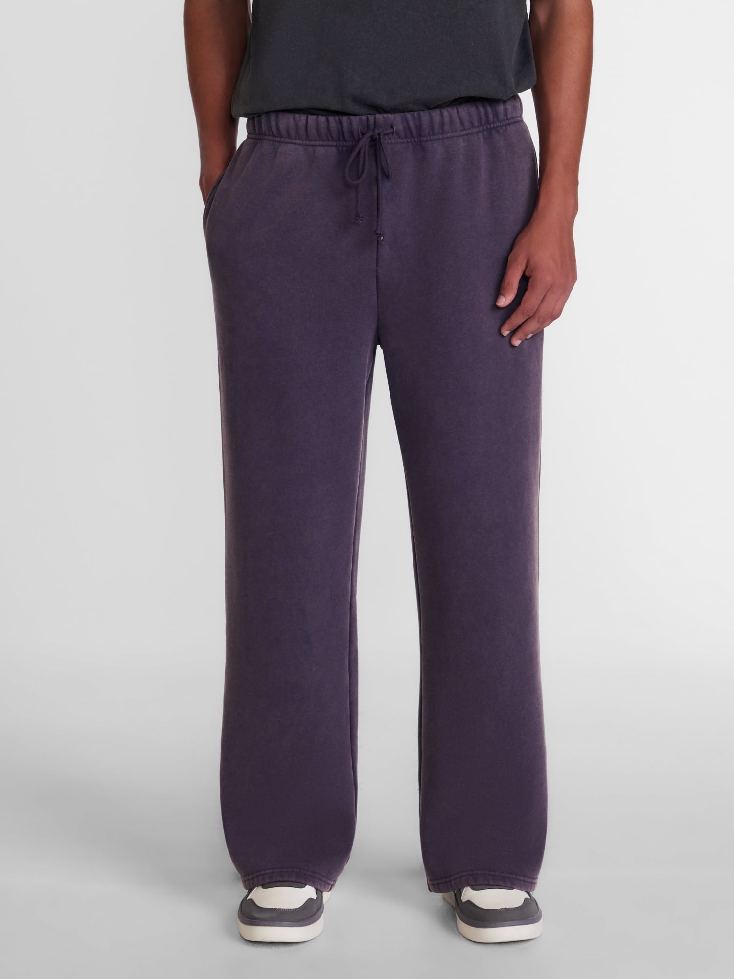 No Boundaries Heavyweight Fleece Open Hem Sweatpants, 30'' Inseam, Men's XS-3XL