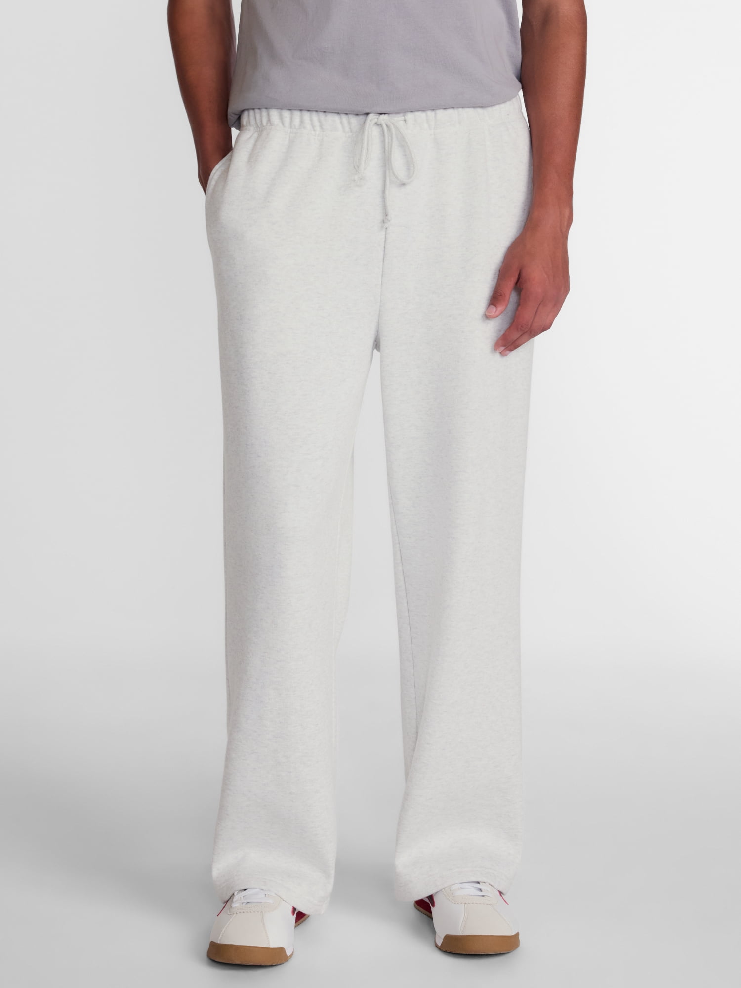 No Boundaries Heavyweight Fleece Open Hem Sweatpants, 30'' Inseam, Men's XS-3XL