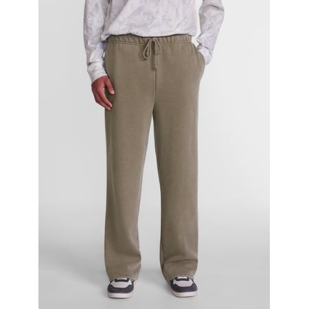 No Boundaries Heavyweight Fleece Open Hem Sweatpants, 30'' Inseam, Men's XS-3XL