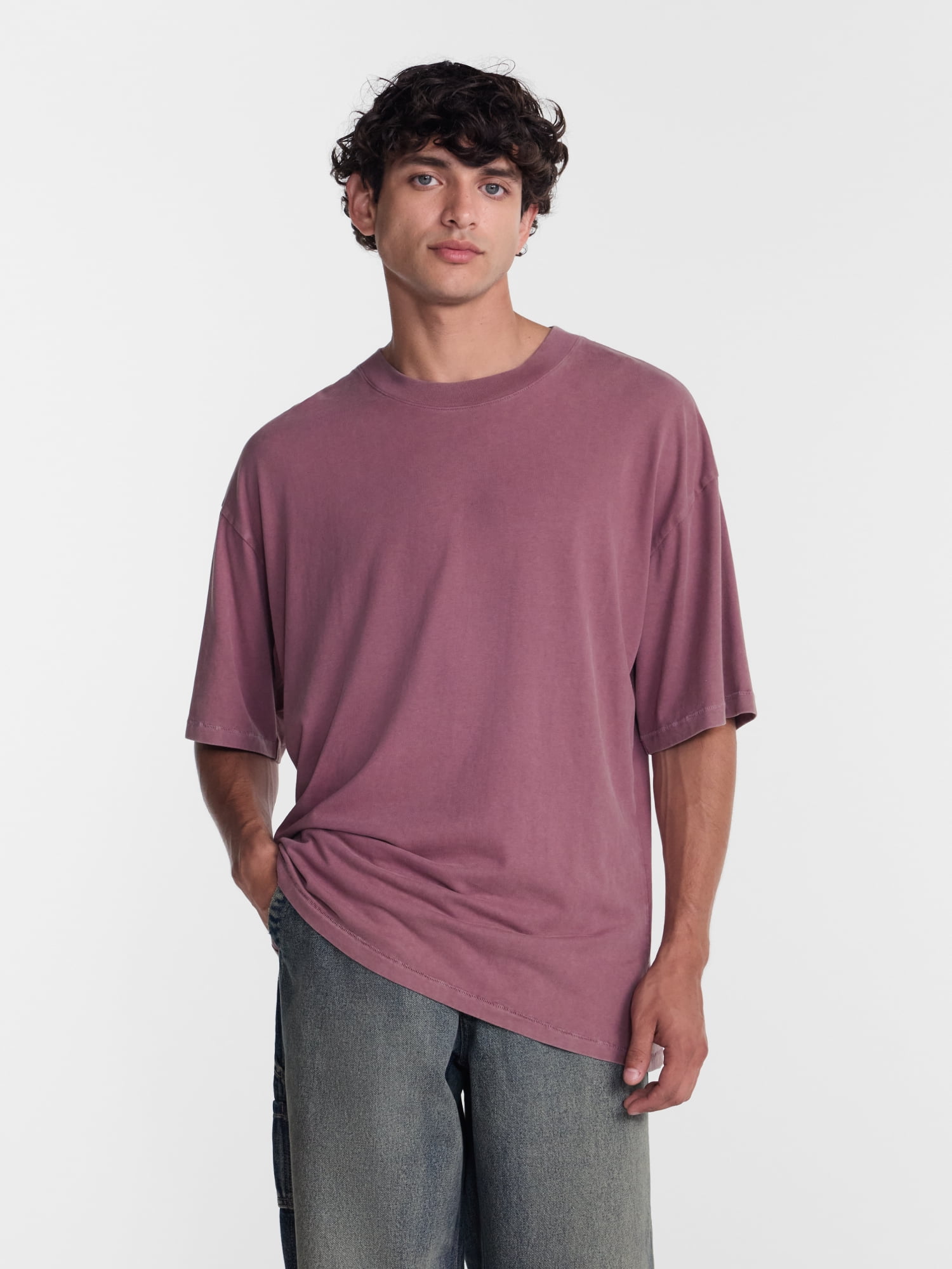No Boundaries Boxy Fit Heavyweight Cotton Tee, Men's & Big Men's XS-3XL