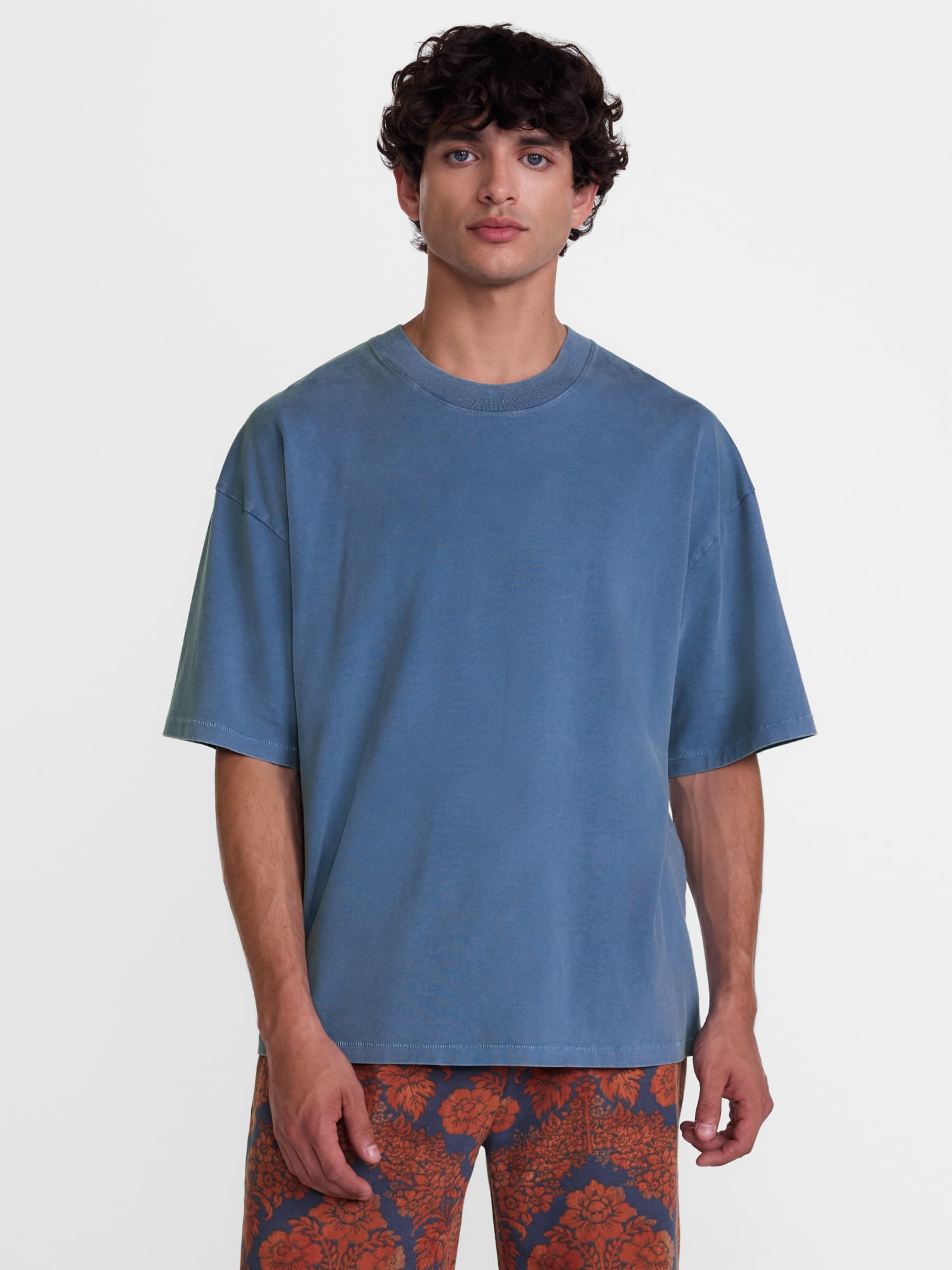 No Boundaries Boxy Fit Heavyweight Cotton Tee, Men's & Big Men's XS-3XL