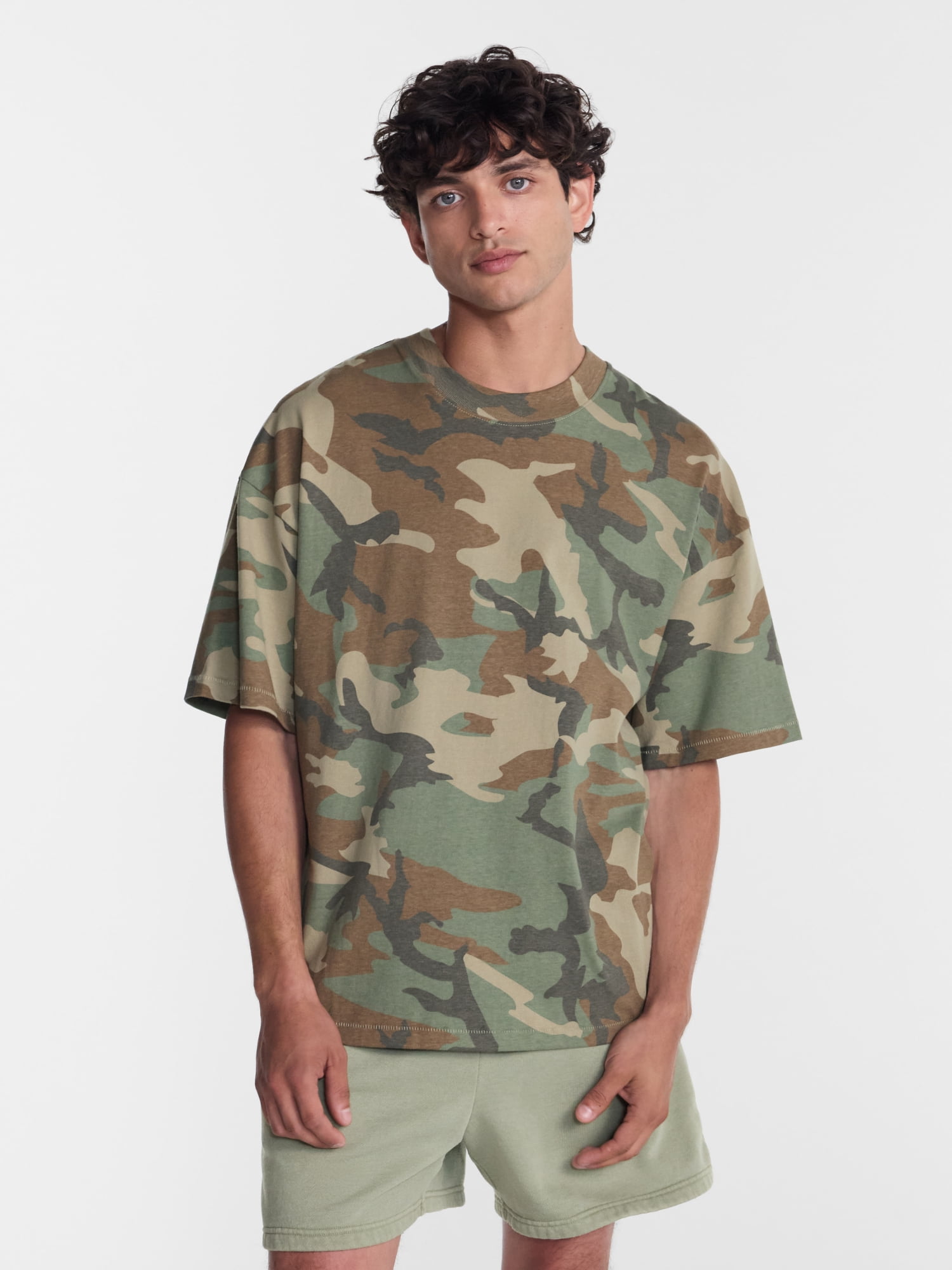 No Boundaries Boxy Fit Heavyweight Cotton Tee, Men's & Big Men's XS-3XL