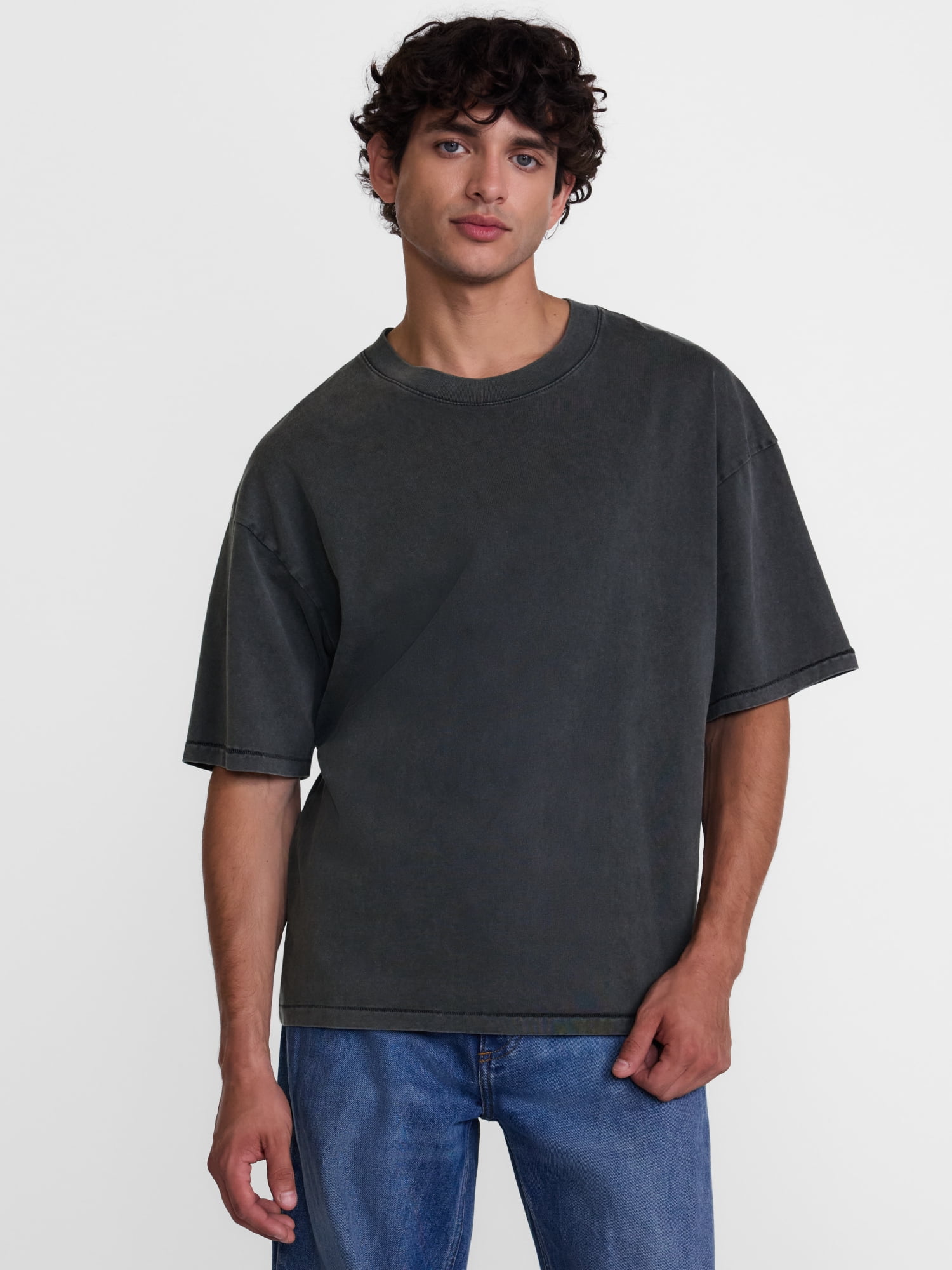 No Boundaries Boxy Fit Heavyweight Cotton Tee, Men's & Big Men's XS-3XL