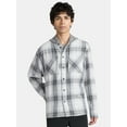 thumbnail image 1 of No Boundaries Men's & Big Men's Hooded Flannel Shirt with Long Sleeves, Sizes XS-5XL, 1 of 2