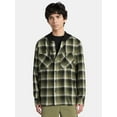 thumbnail image 1 of No Boundaries Men's & Big Men's Hooded Flannel Shirt with Long Sleeves, Sizes XS-5XL, 1 of 2