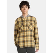 Men's & Big Men's Hooded Flannel Shirt with Long Sleeves, Sizes XS-5XL