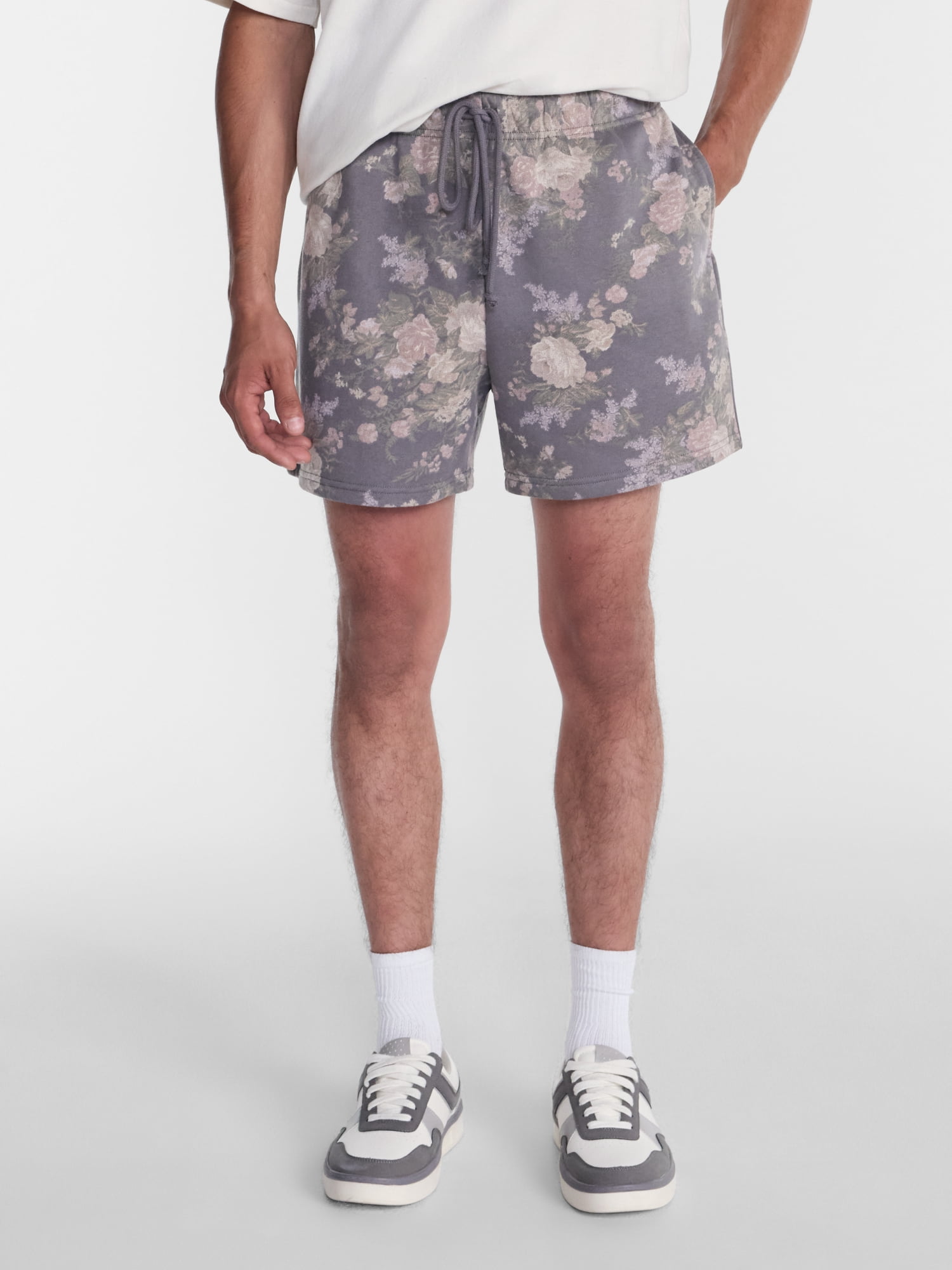 No Boundaries Fleece Jogger Shorts, 6" Inseam, Men's Sizes XS-5XB