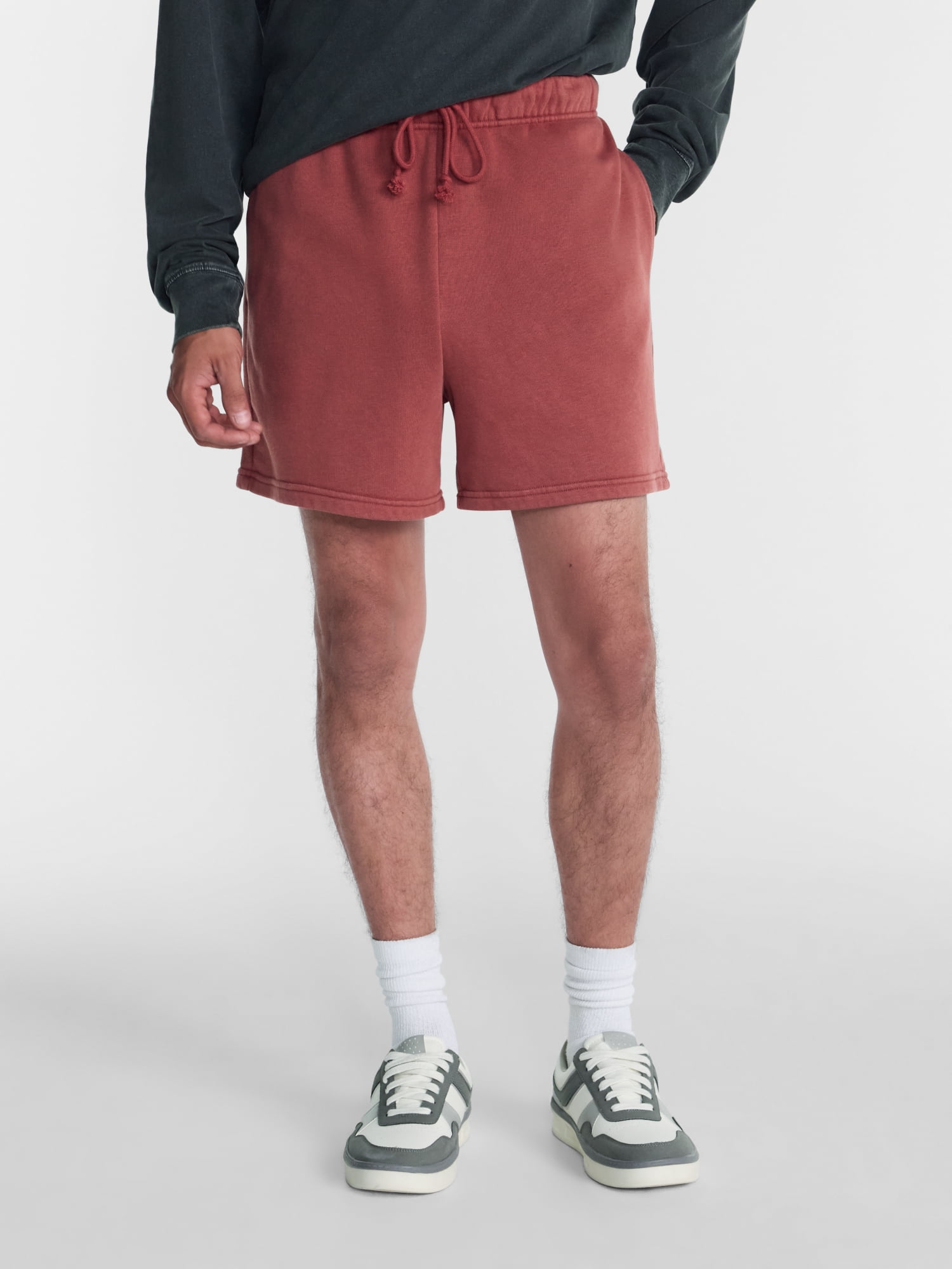 No Boundaries Fleece Jogger Shorts, 6" Inseam, Men's Sizes XS-5XB