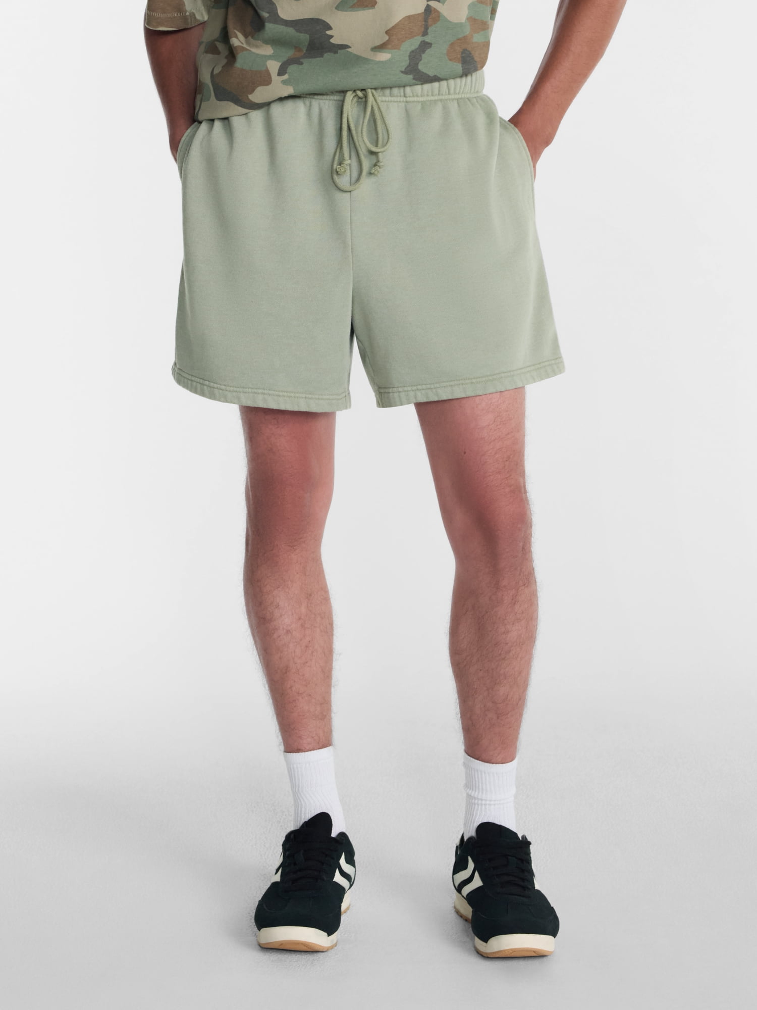 No Boundaries Fleece Jogger Shorts, 6" Inseam, Men's Sizes XS-5XB