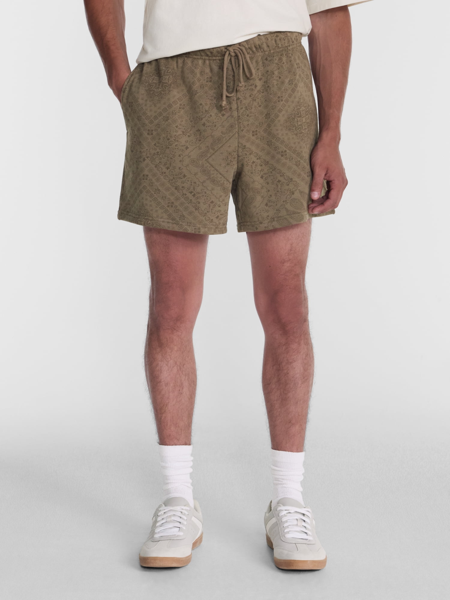 No Boundaries Fleece Jogger Shorts, 6" Inseam, Men's Sizes XS-5XB