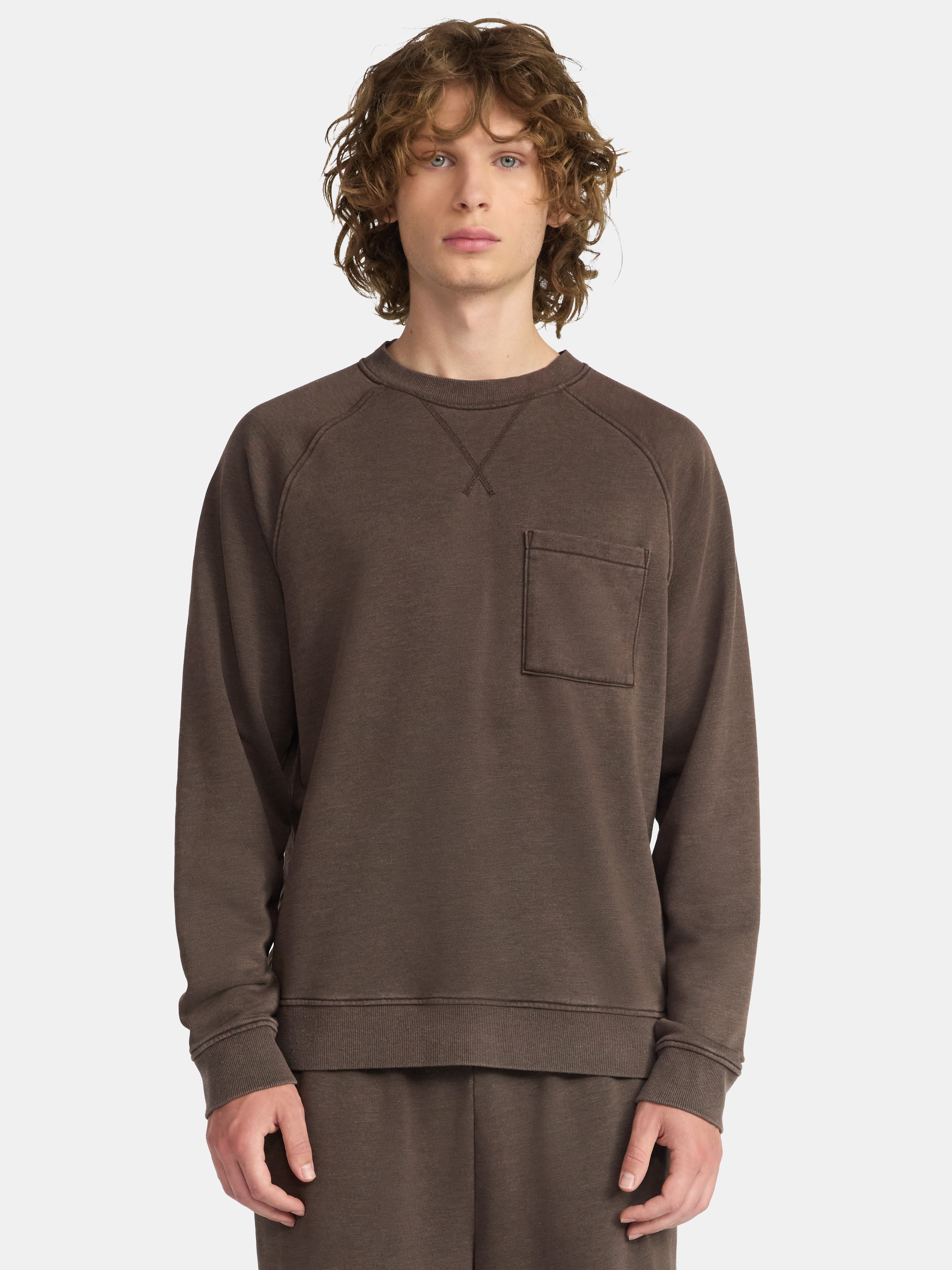 No Boundaries Crewneck Sweatshirt with Long Sleeves, Men's & Big Men's