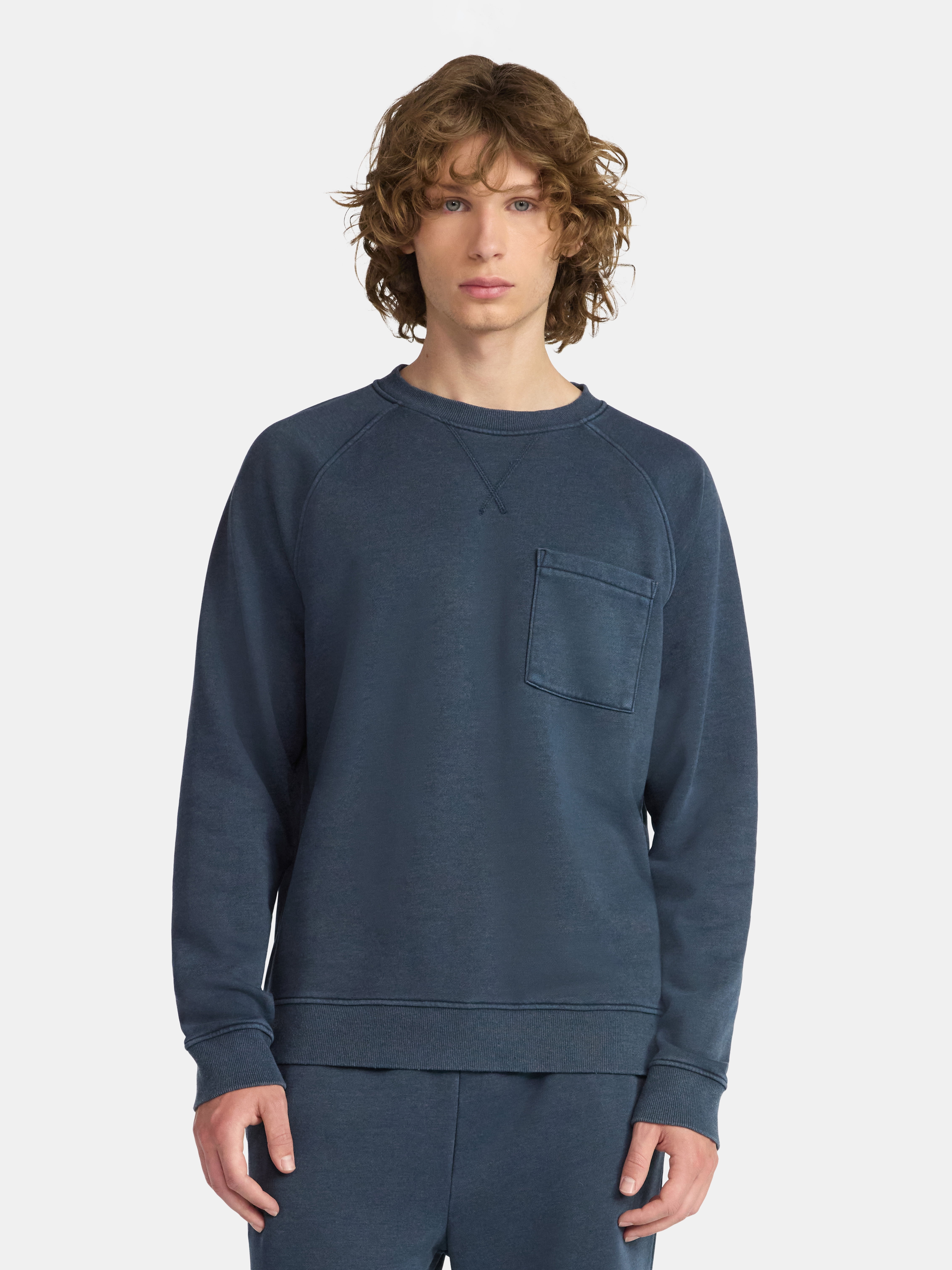 No Boundaries Crewneck Sweatshirt with Long Sleeves, Men's & Big Men's