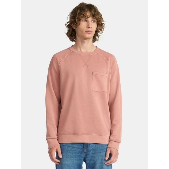 No Boundaries Crewneck Sweatshirt with Long Sleeves, Men's & Big Men's