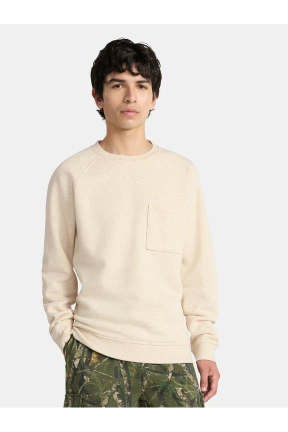 Crewneck Sweatshirt with Long Sleeves, Men's & Big Men's