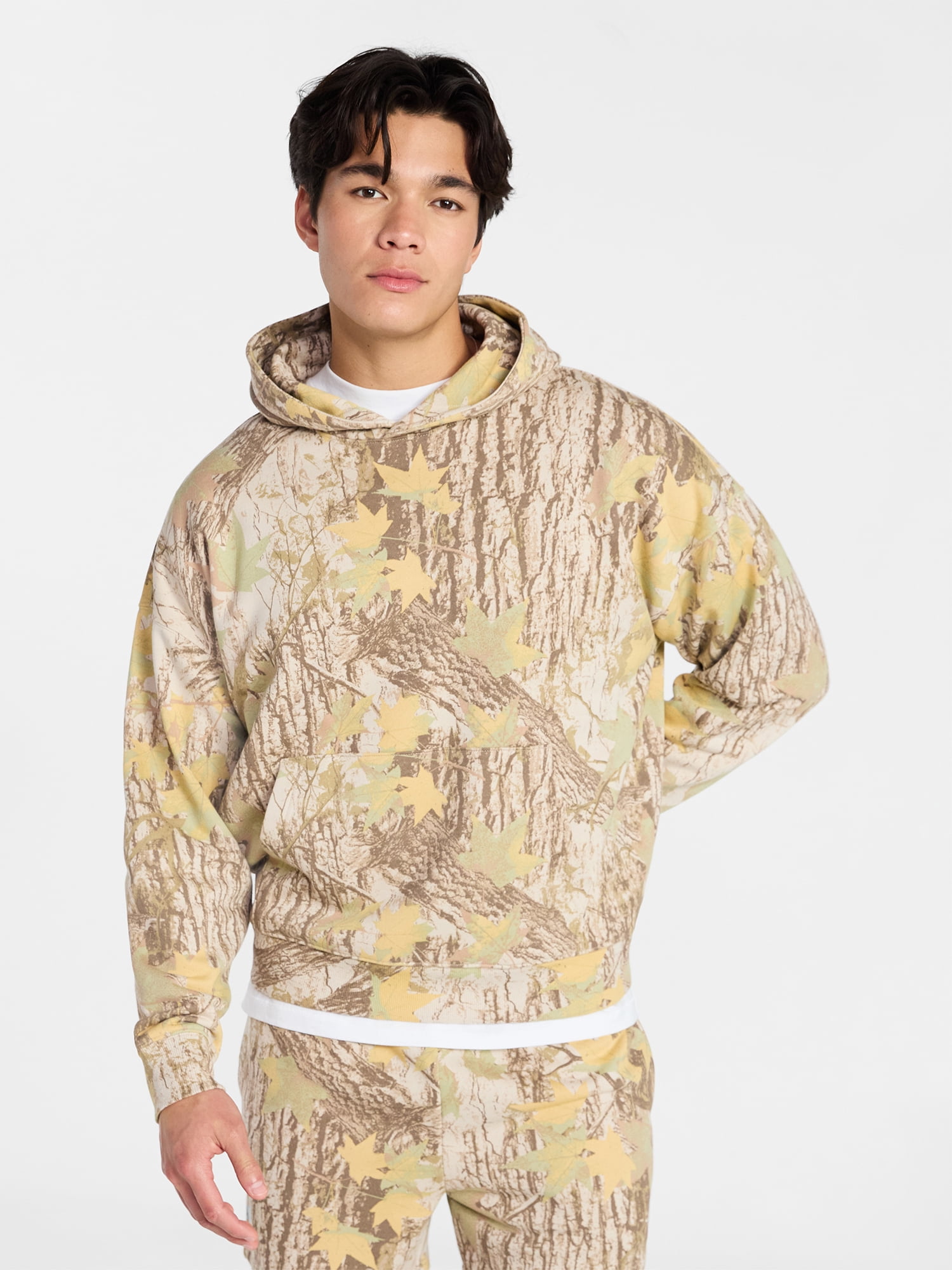 No Boundaries Oversized Hoodie with Long Sleeves, Men's XS-4XLT