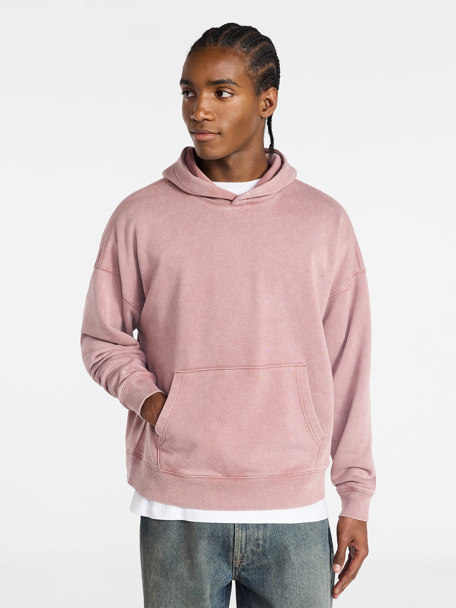 No Boundaries Oversized Hoodie with Long Sleeves, Men's XS-4XLT