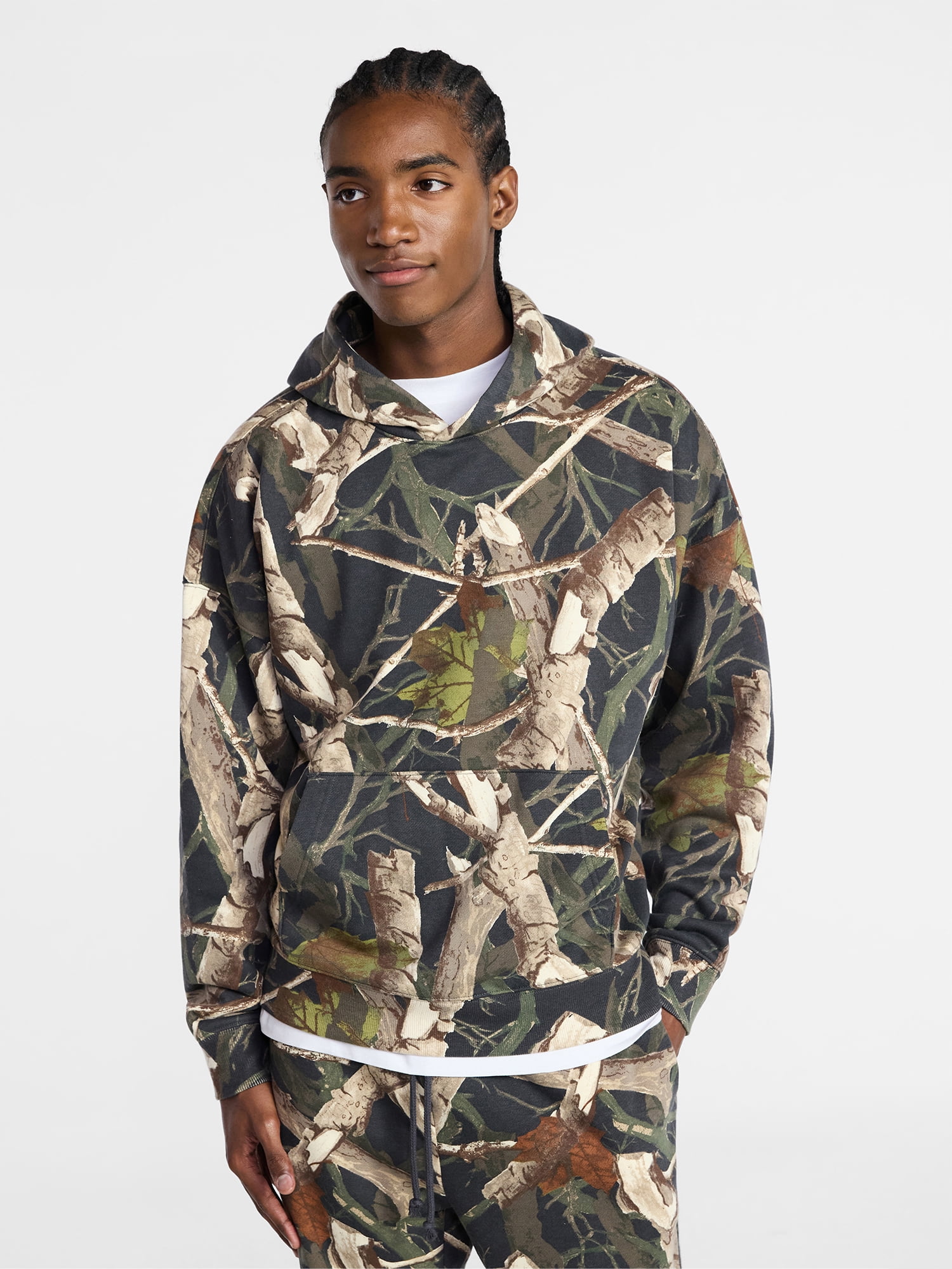 No Boundaries Oversized Hoodie with Long Sleeves, Men's XS-4XLT