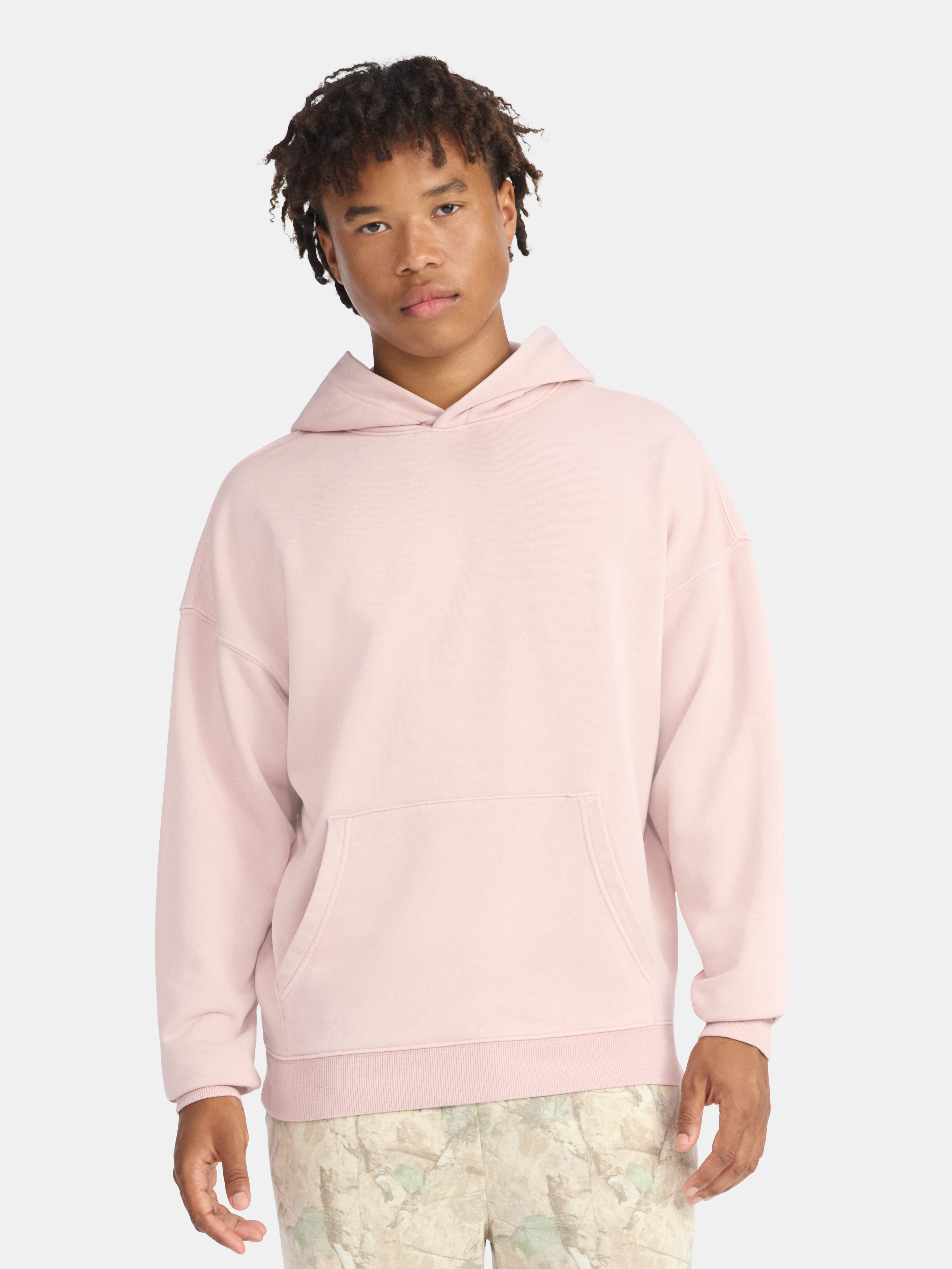 No Boundaries Oversized Hoodie with Long Sleeves, Men's & Big Men's