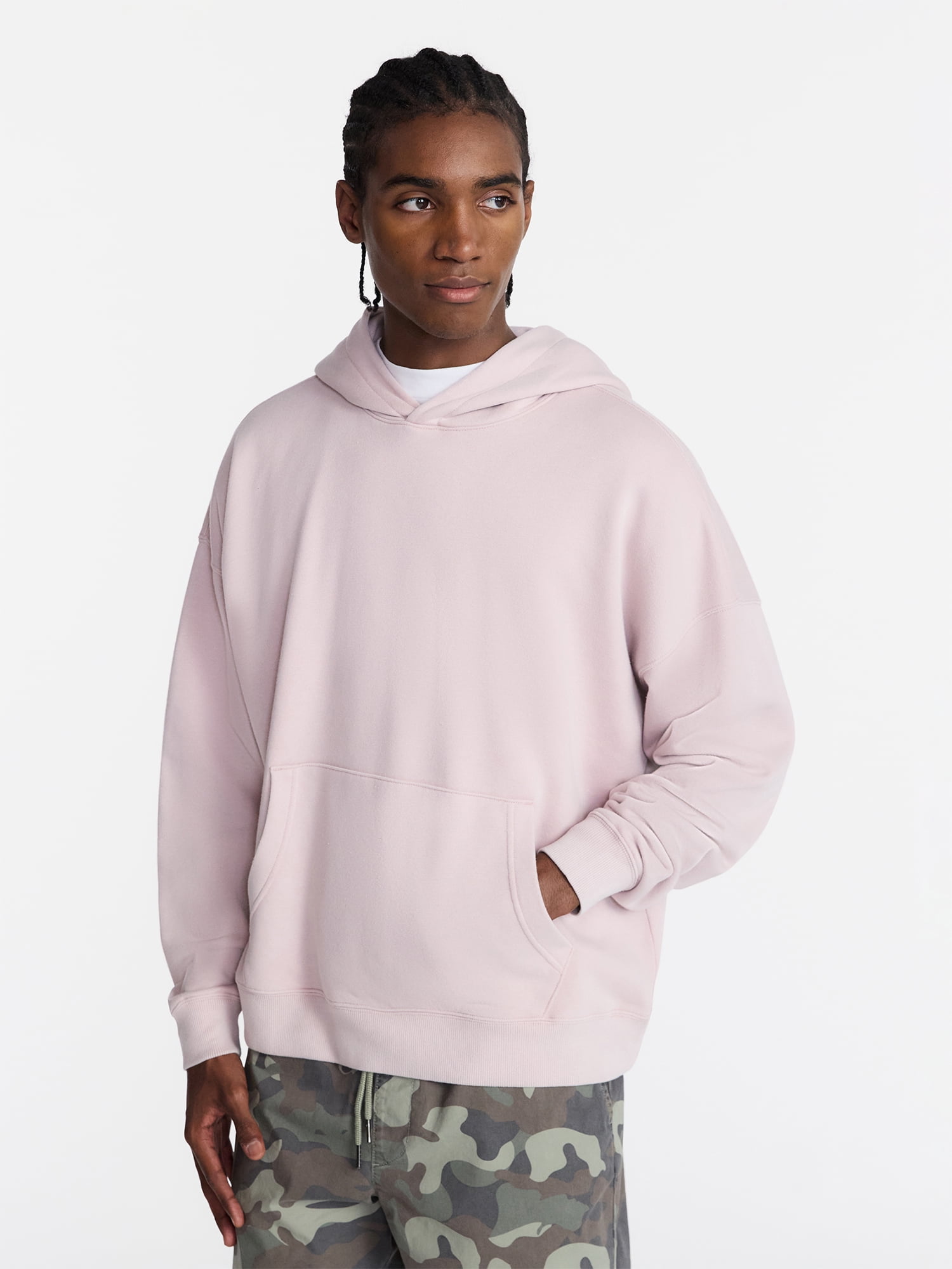 No Boundaries Oversized Hoodie with Long Sleeves, Men's XS-4XLT