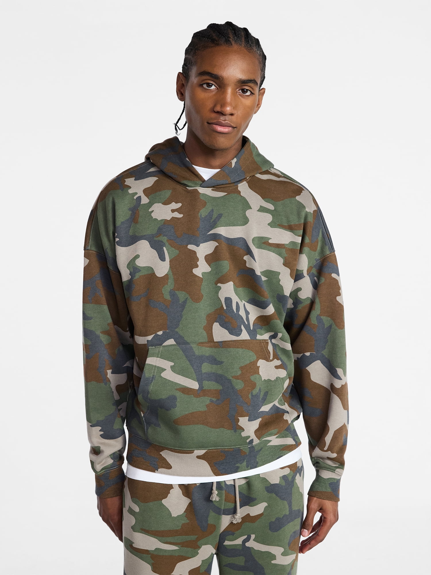 No Boundaries Oversized Hoodie with Long Sleeves, Men's XS-4XLT