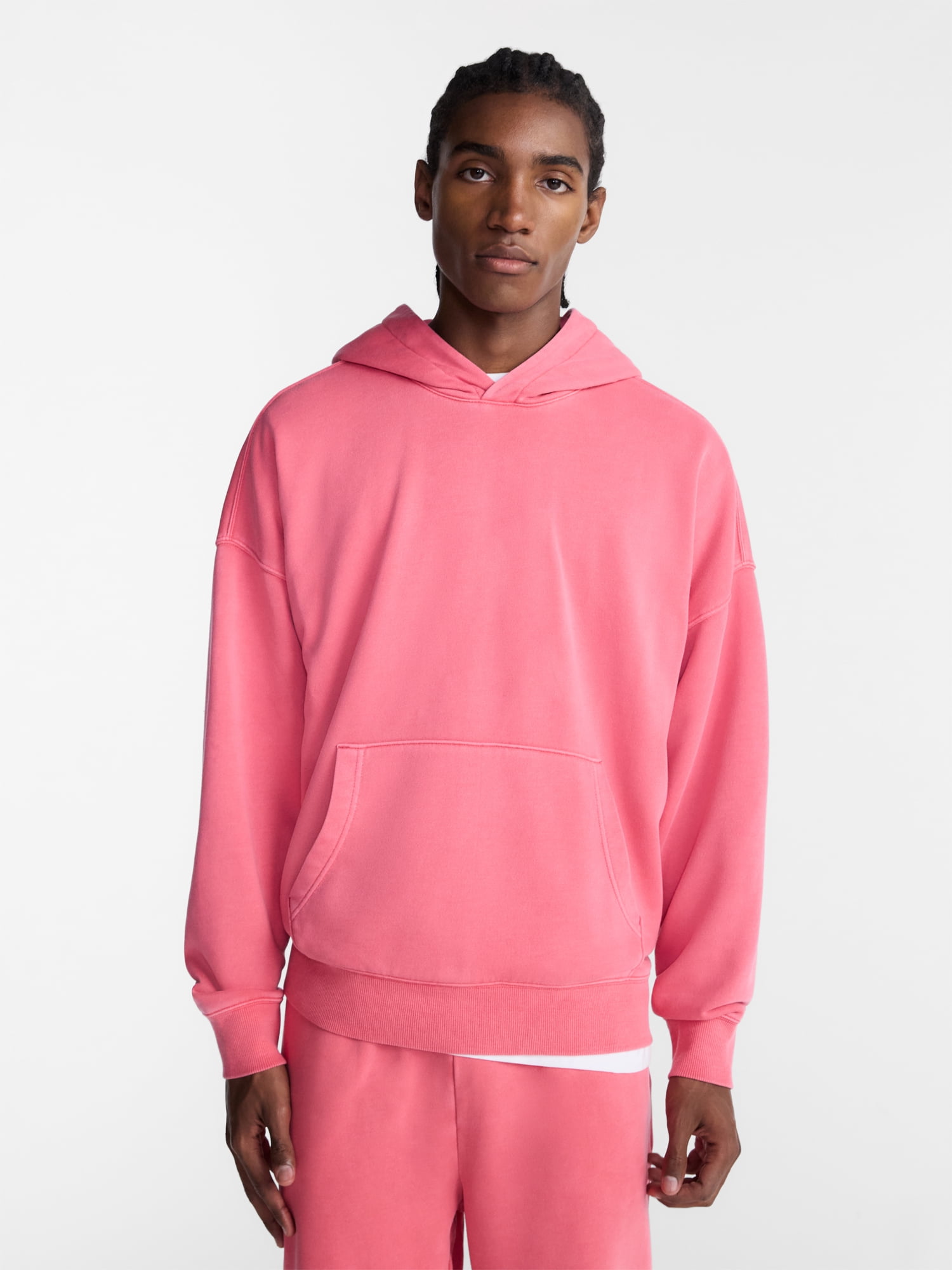 No Boundaries Oversized Hoodie with Long Sleeves, Men's XS-4XLT