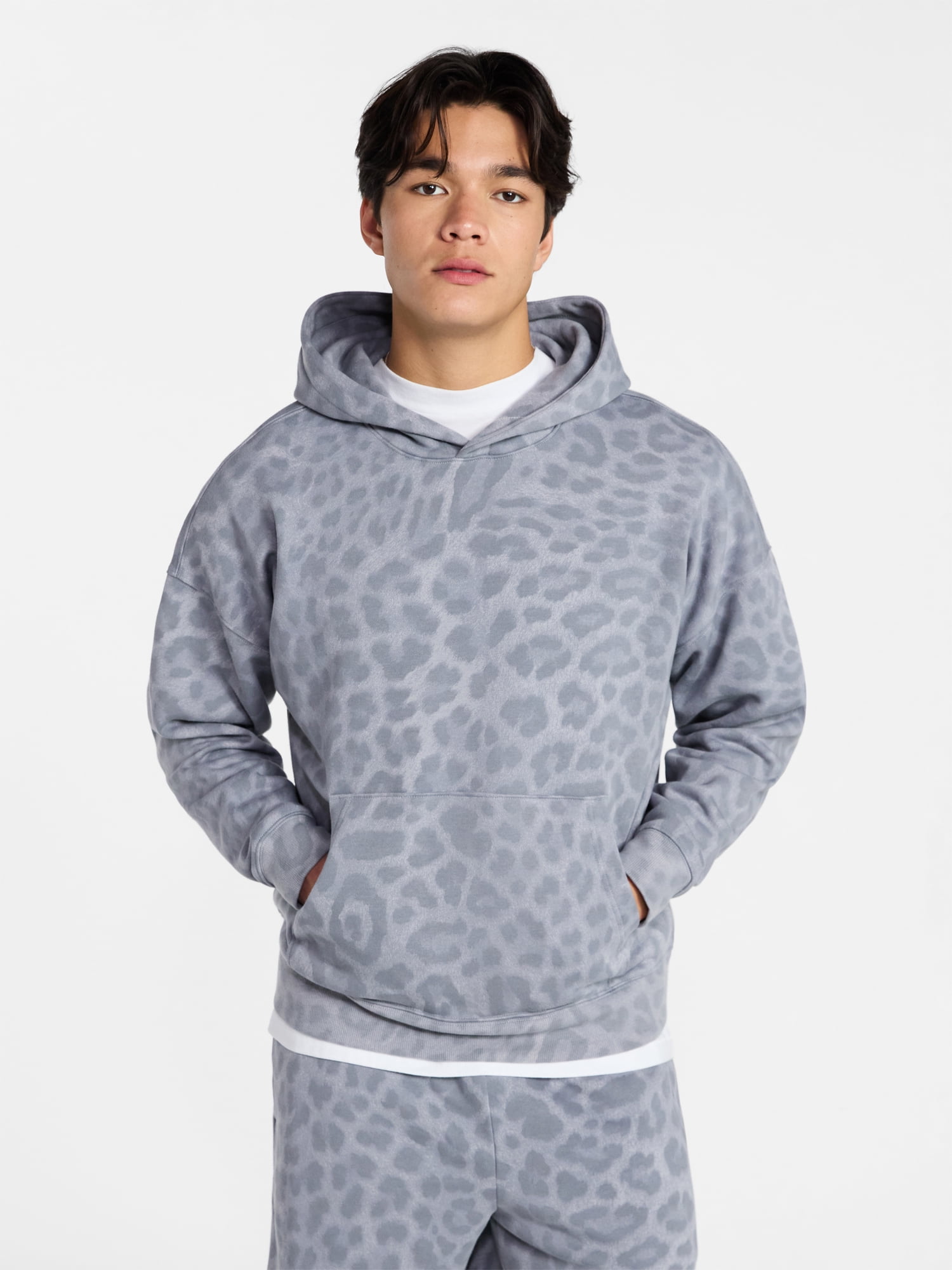 No Boundaries Oversized Hoodie with Long Sleeves, Men's XS-4XLT