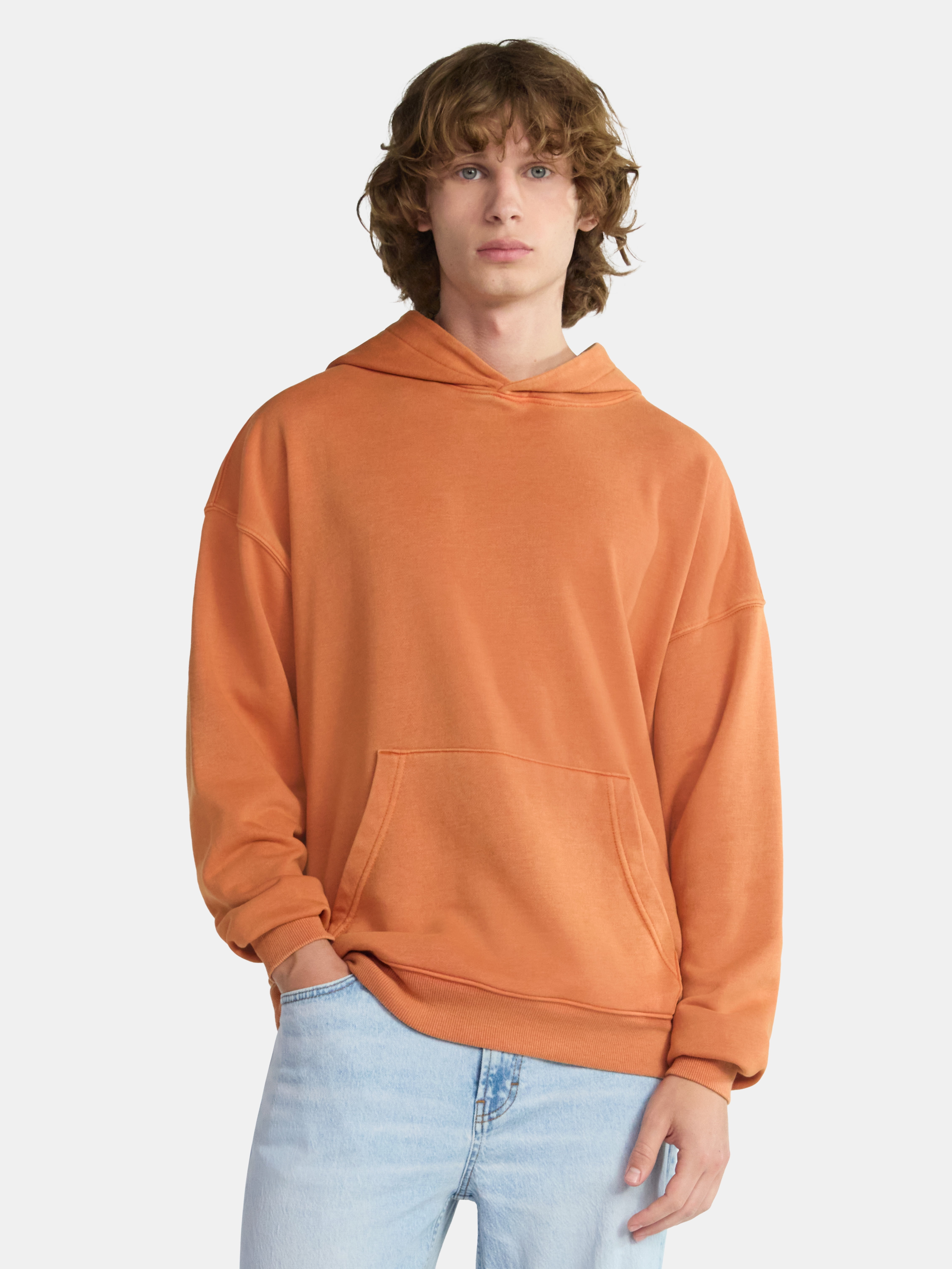 No Boundaries Oversized Hoodie with Long Sleeves, Men's & Big Men's