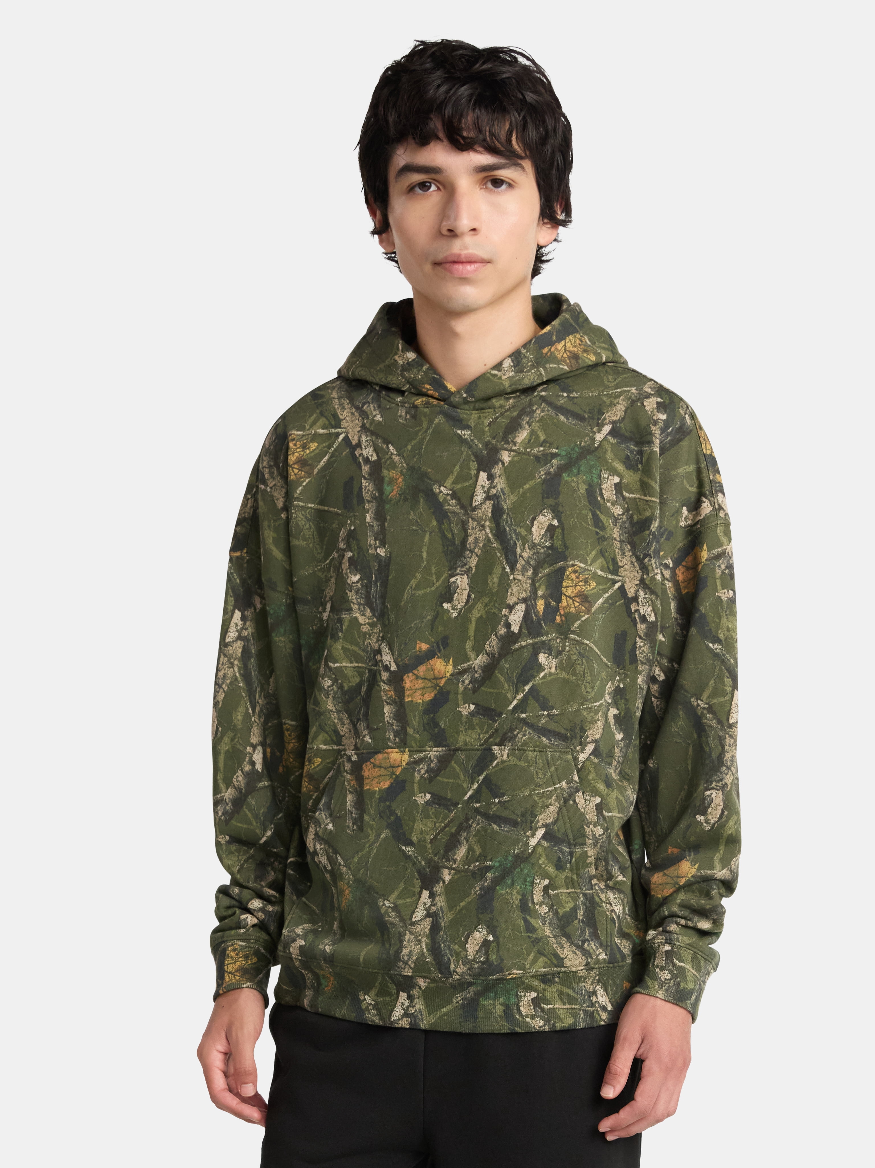 No Boundaries Oversized Hoodie with Long Sleeves, Men's & Big Men's
