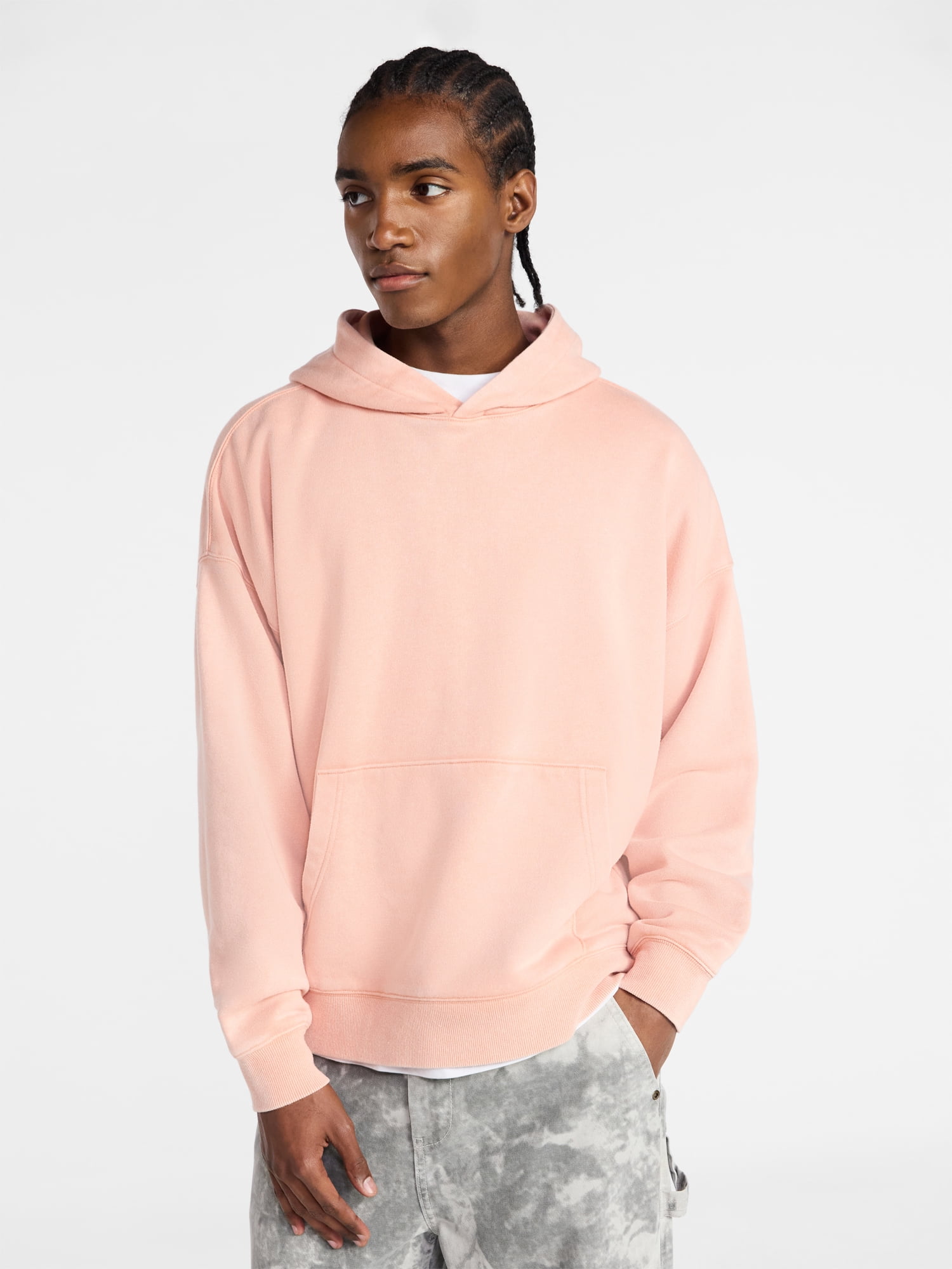 No Boundaries Oversized Hoodie with Long Sleeves, Men's XS-4XLT