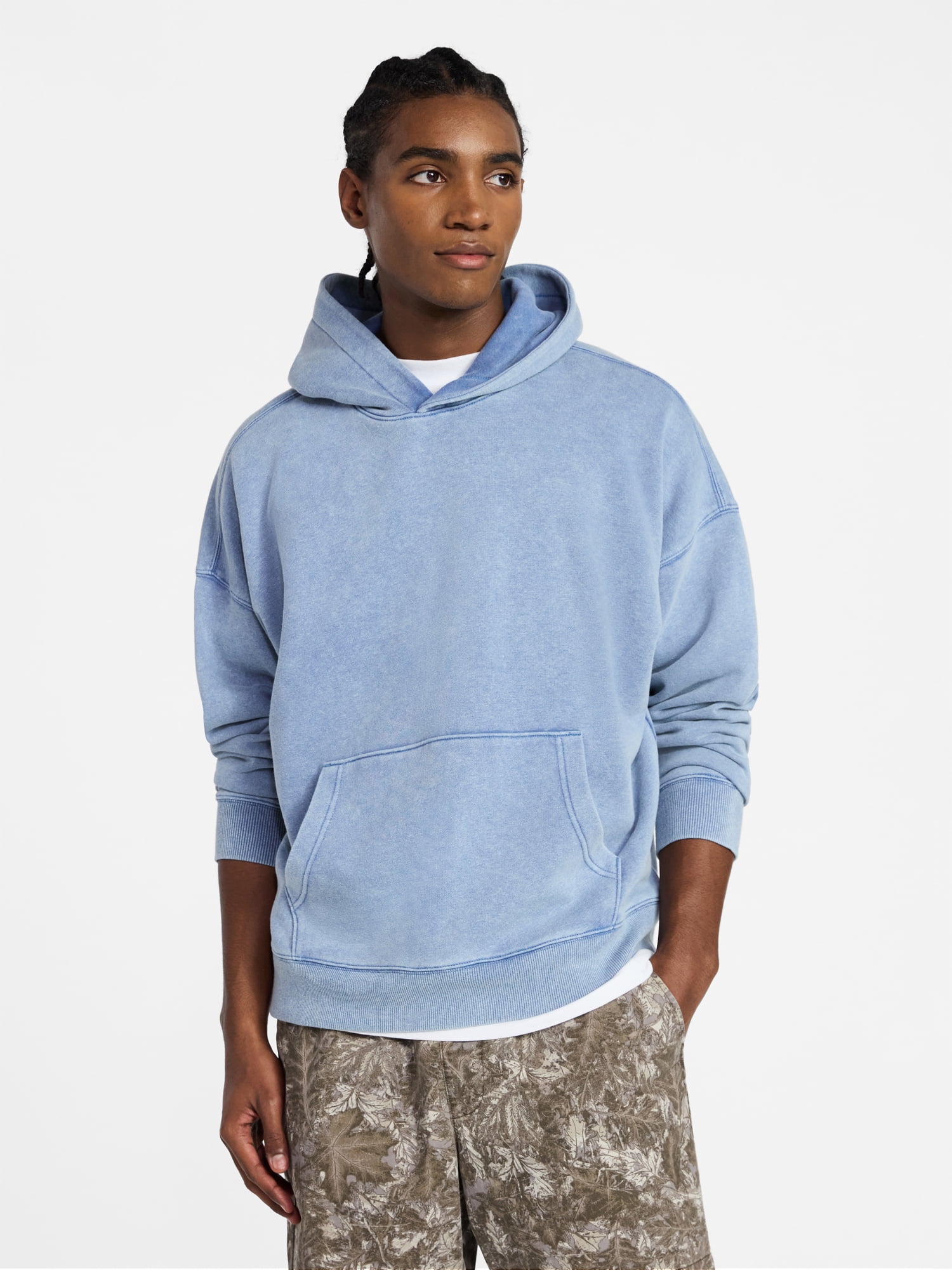 No Boundaries Oversized Hoodie with Long Sleeves, Men's XS-4XLT