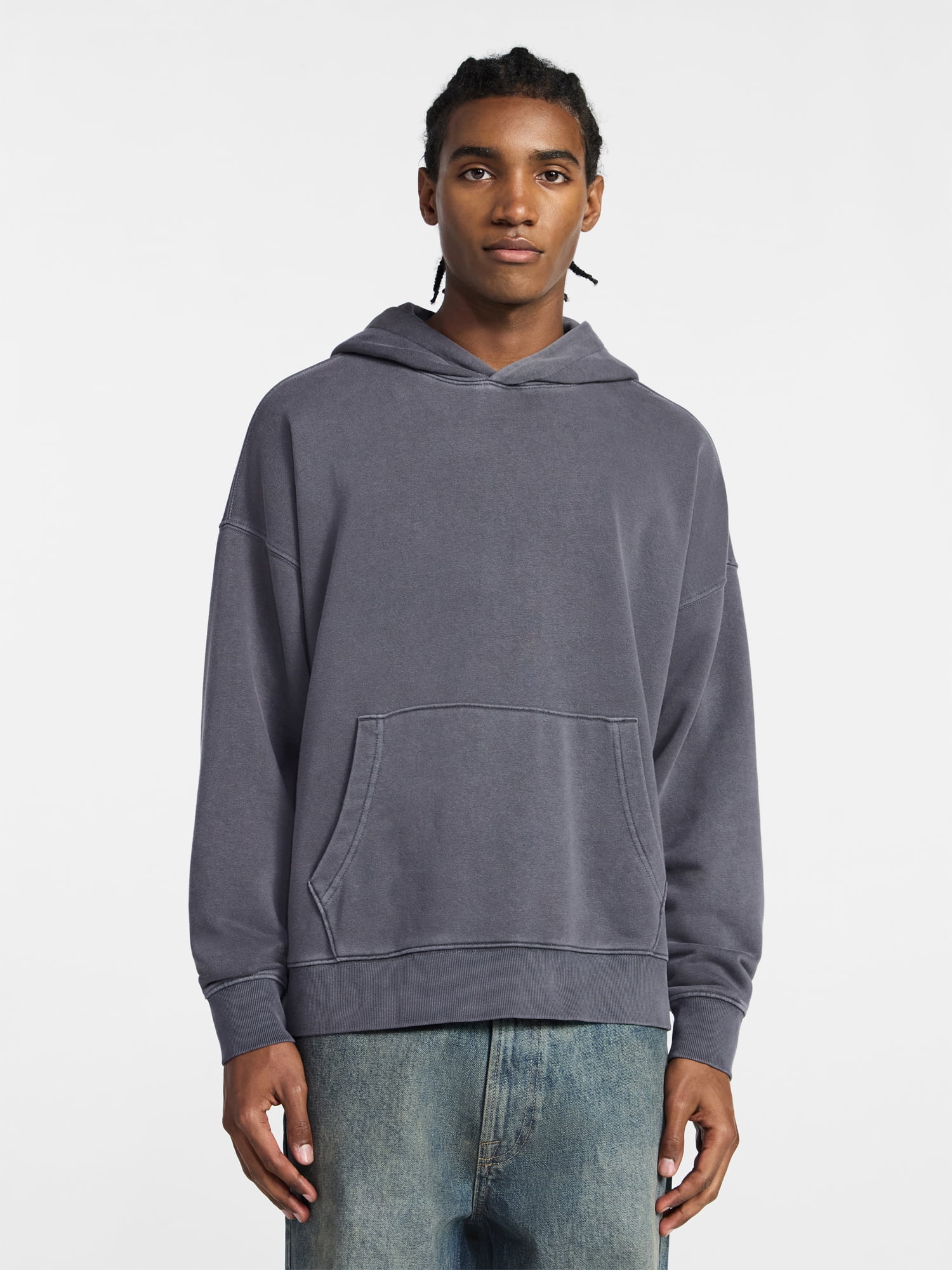 No Boundaries Oversized Hoodie with Long Sleeves, Men's XS-4XLT