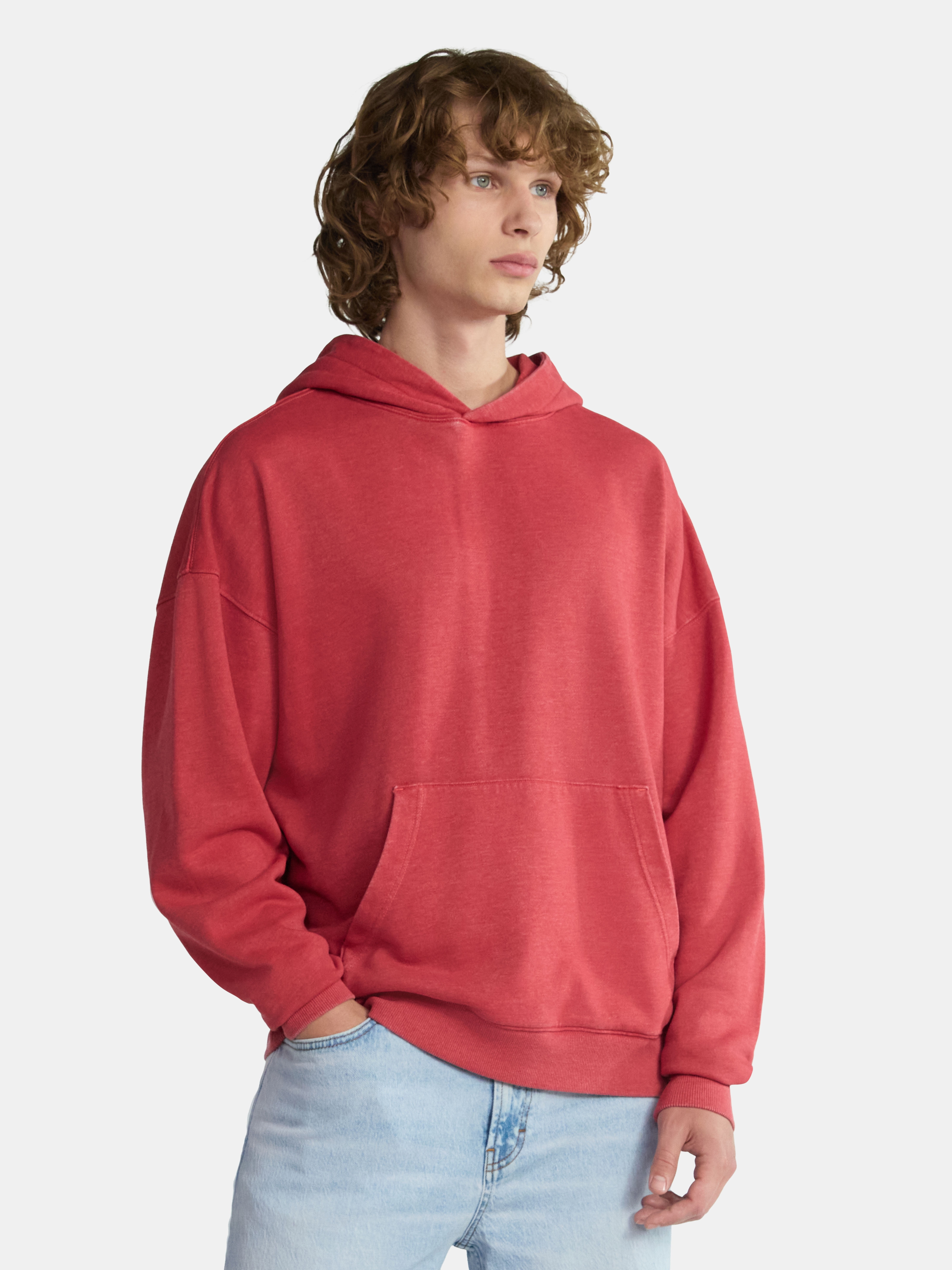 No Boundaries Oversized Hoodie with Long Sleeves, Men's & Big Men's