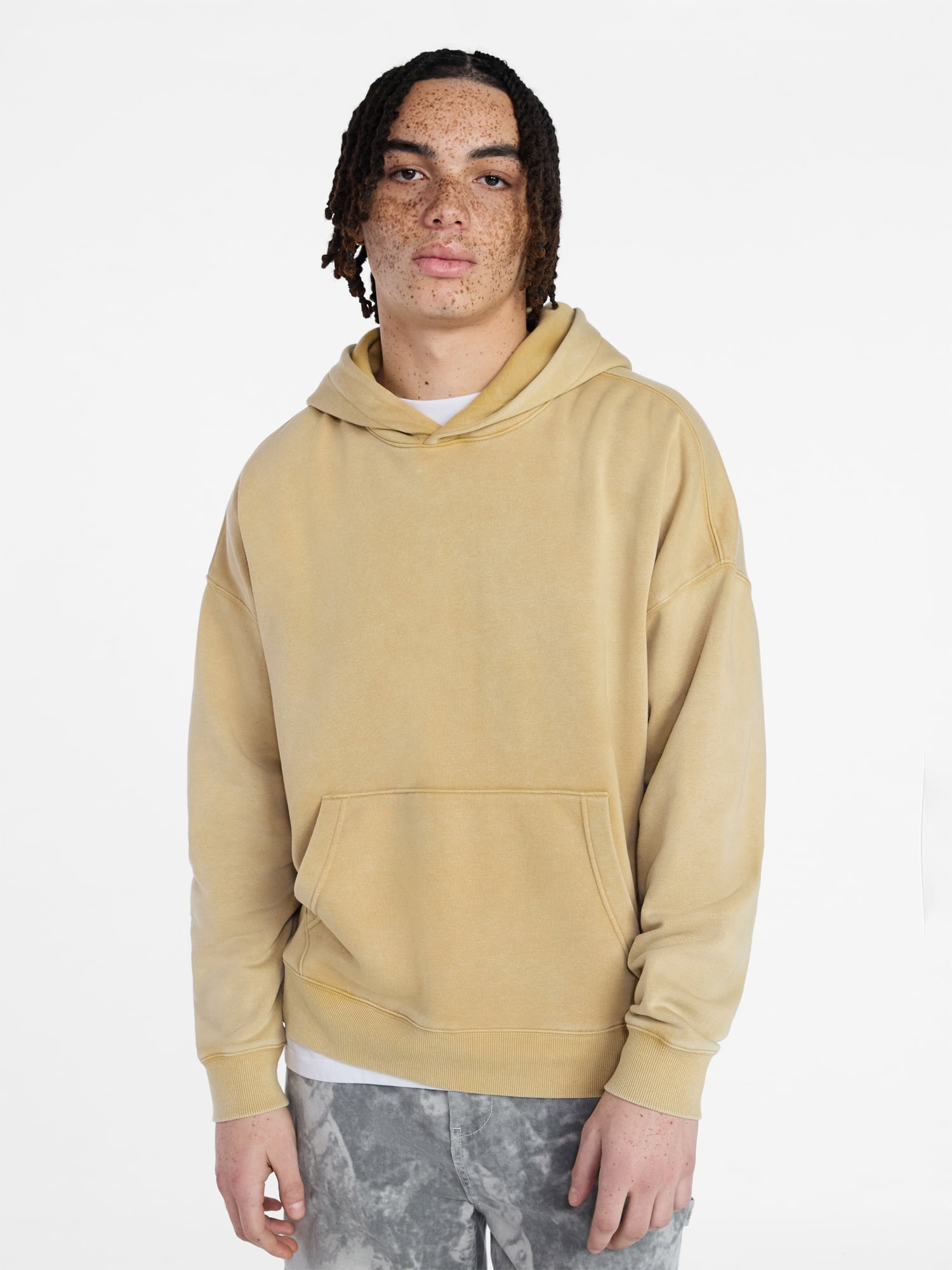 No Boundaries Oversized Hoodie with Long Sleeves, Men's XS-4XLT